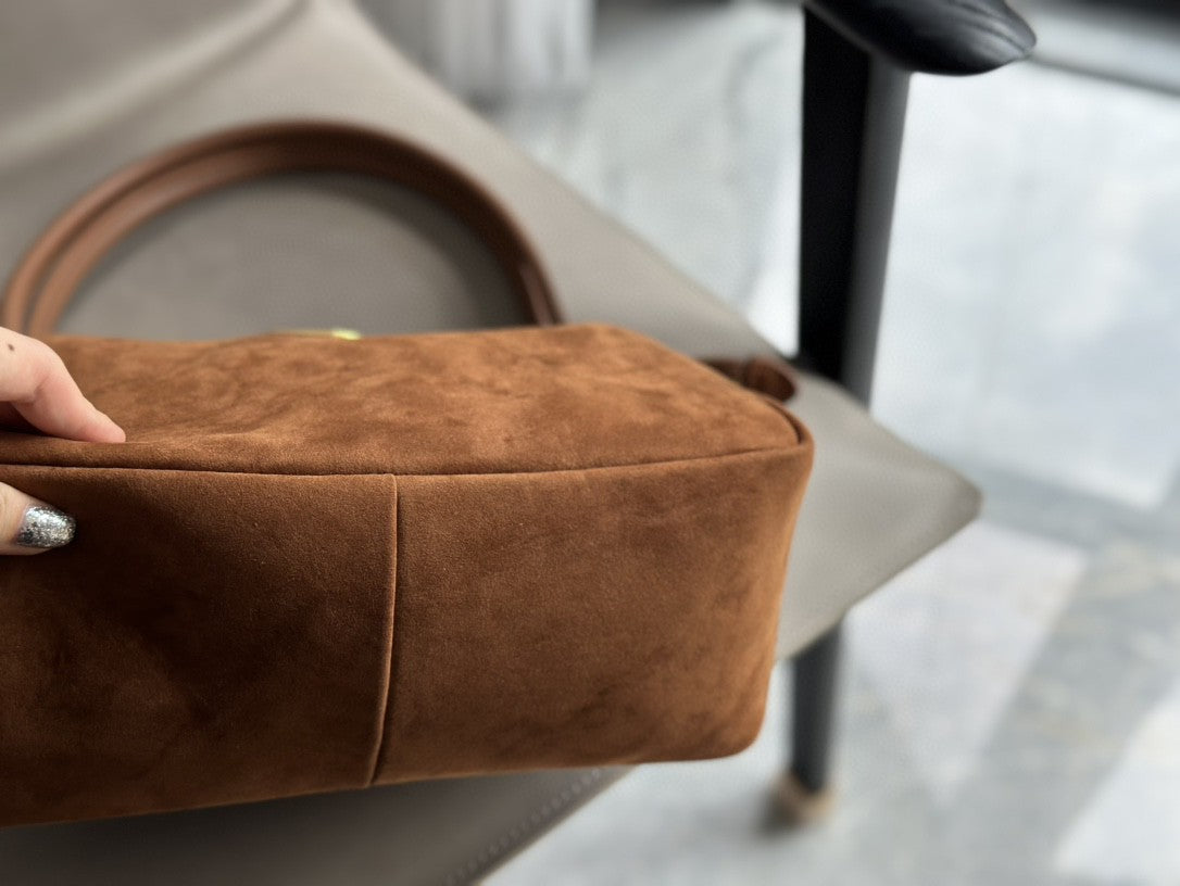 Suede Zippered Hobo Bag PRD - Level 4