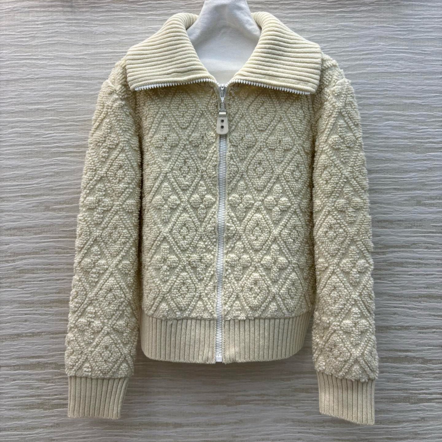 LV Knit Zip-Up Sweater