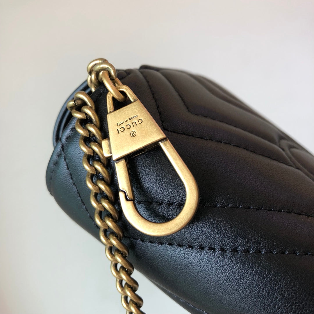 Black Leather Marmont Super Mini - Level 4