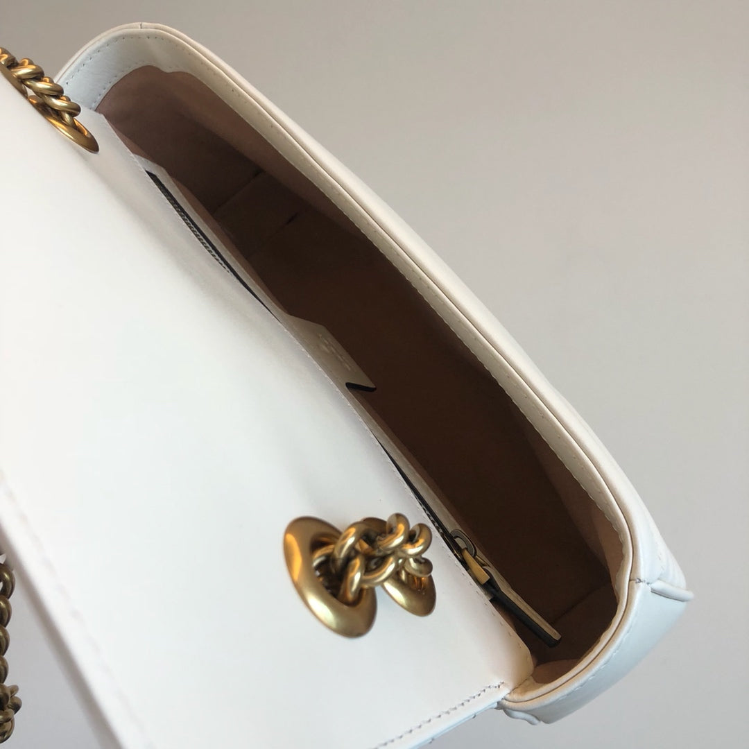 Small Marmont Bag White Leather - Level 5