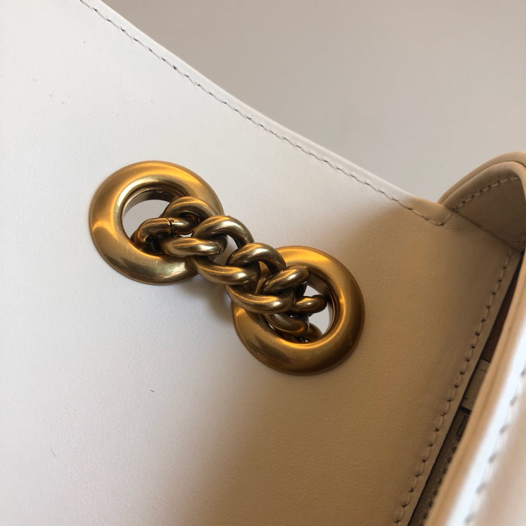 Small Marmont Bag White Leather - Level 5