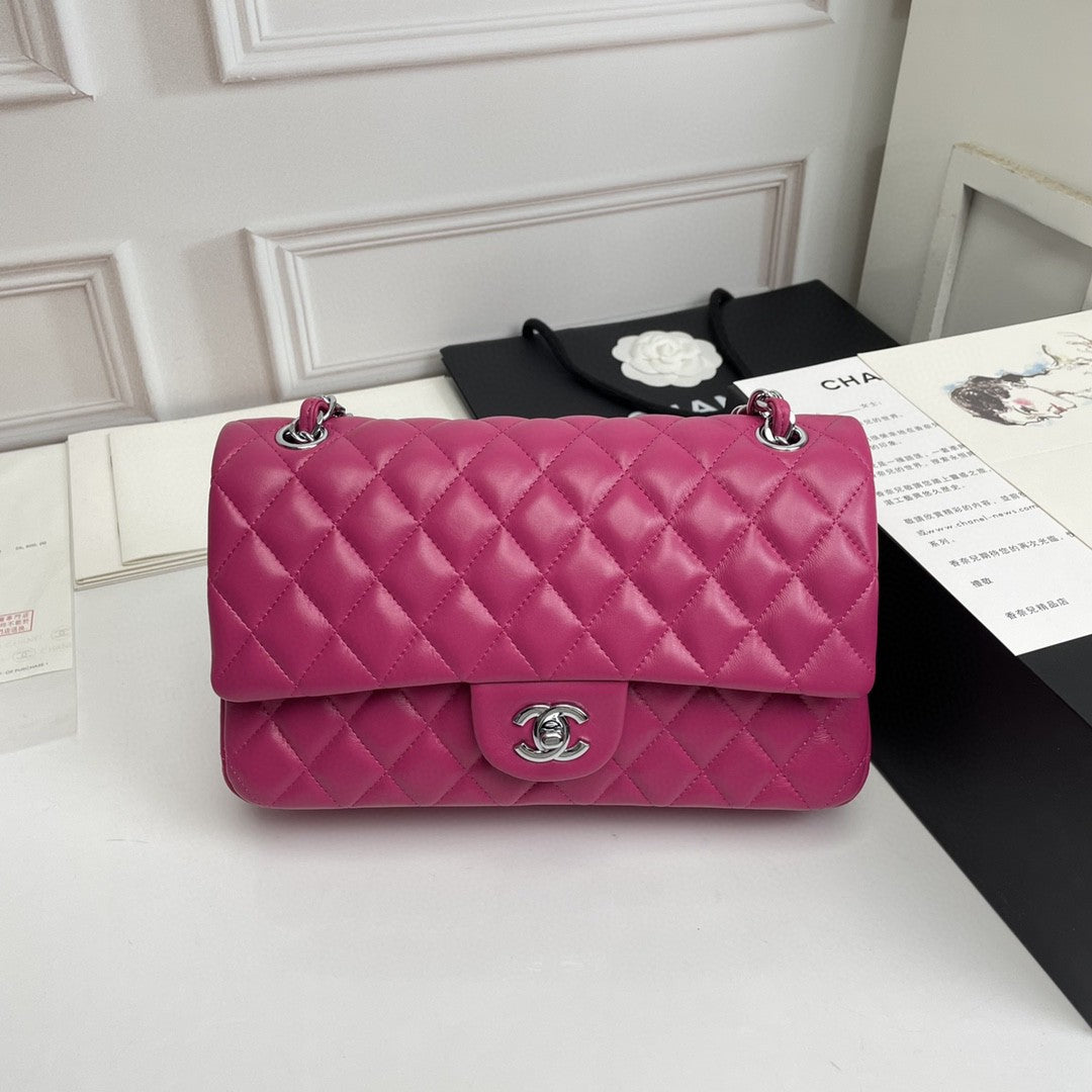 Small Lambskin Flap Bag Pink CNL - Level 4