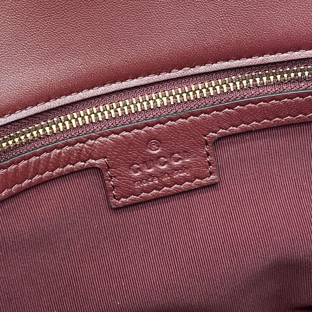 Medium Marmont Bag Red Leather - Level 5