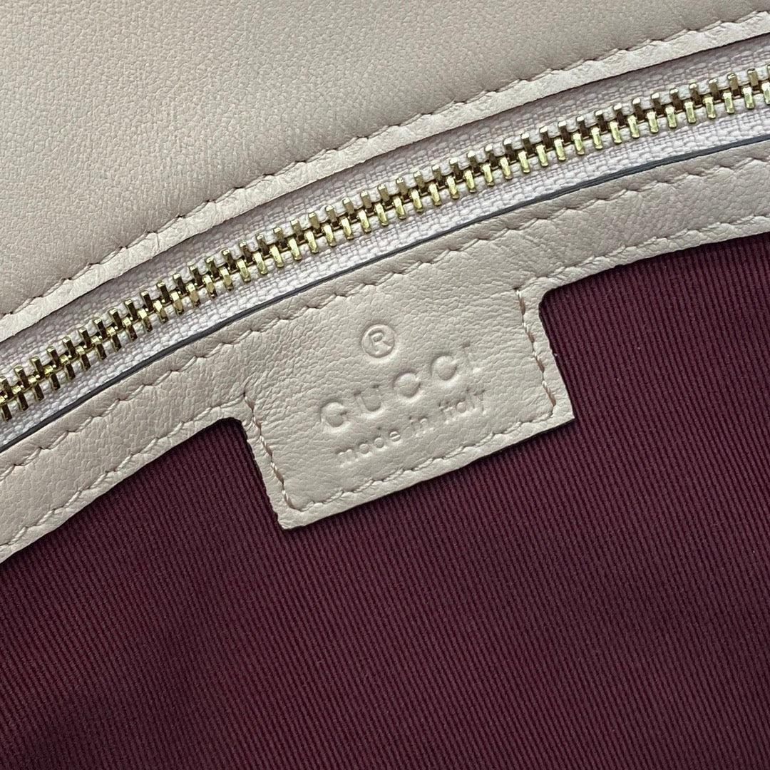 Medium Marmont Bag White Leather - Level 5