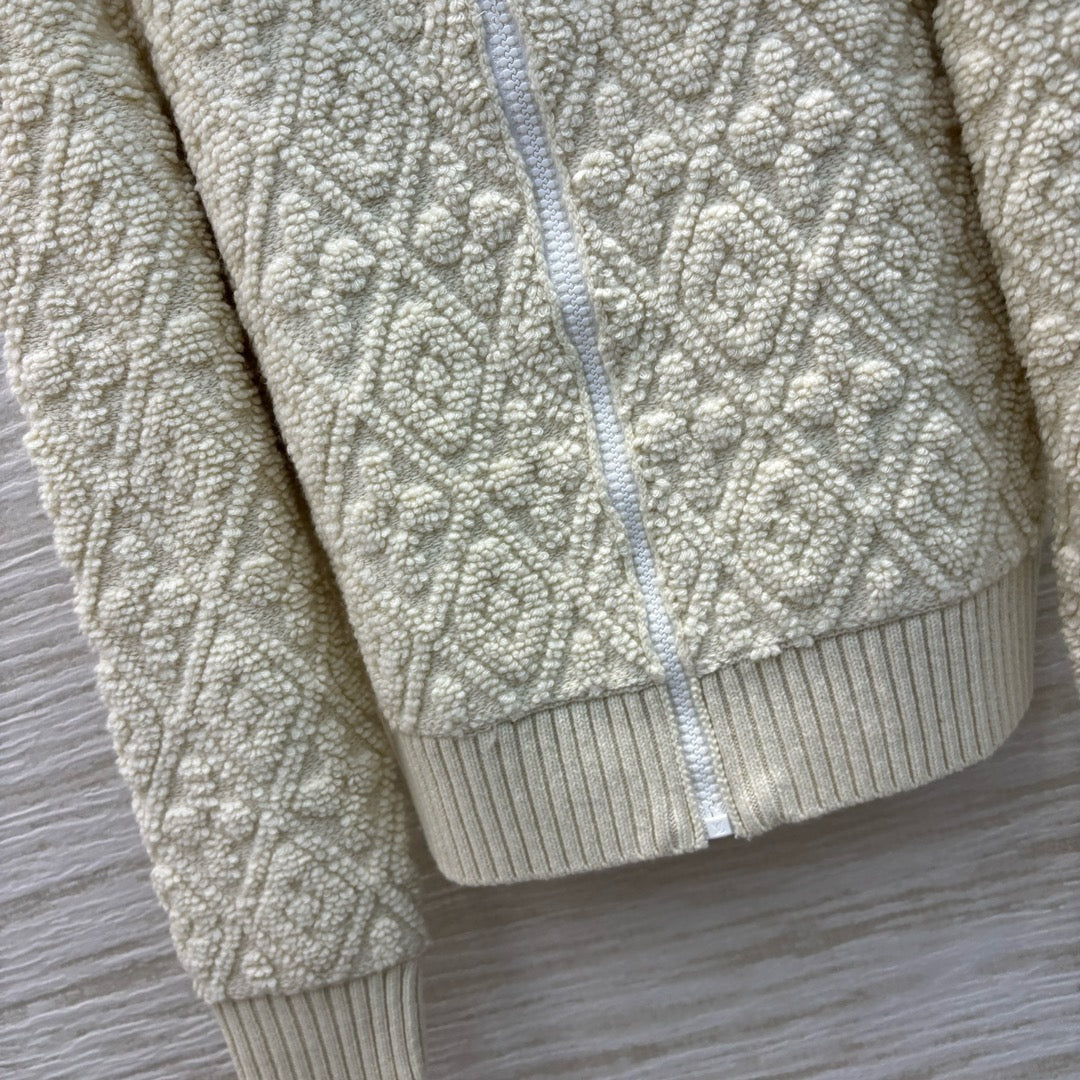 LV Knit Zip-Up Sweater