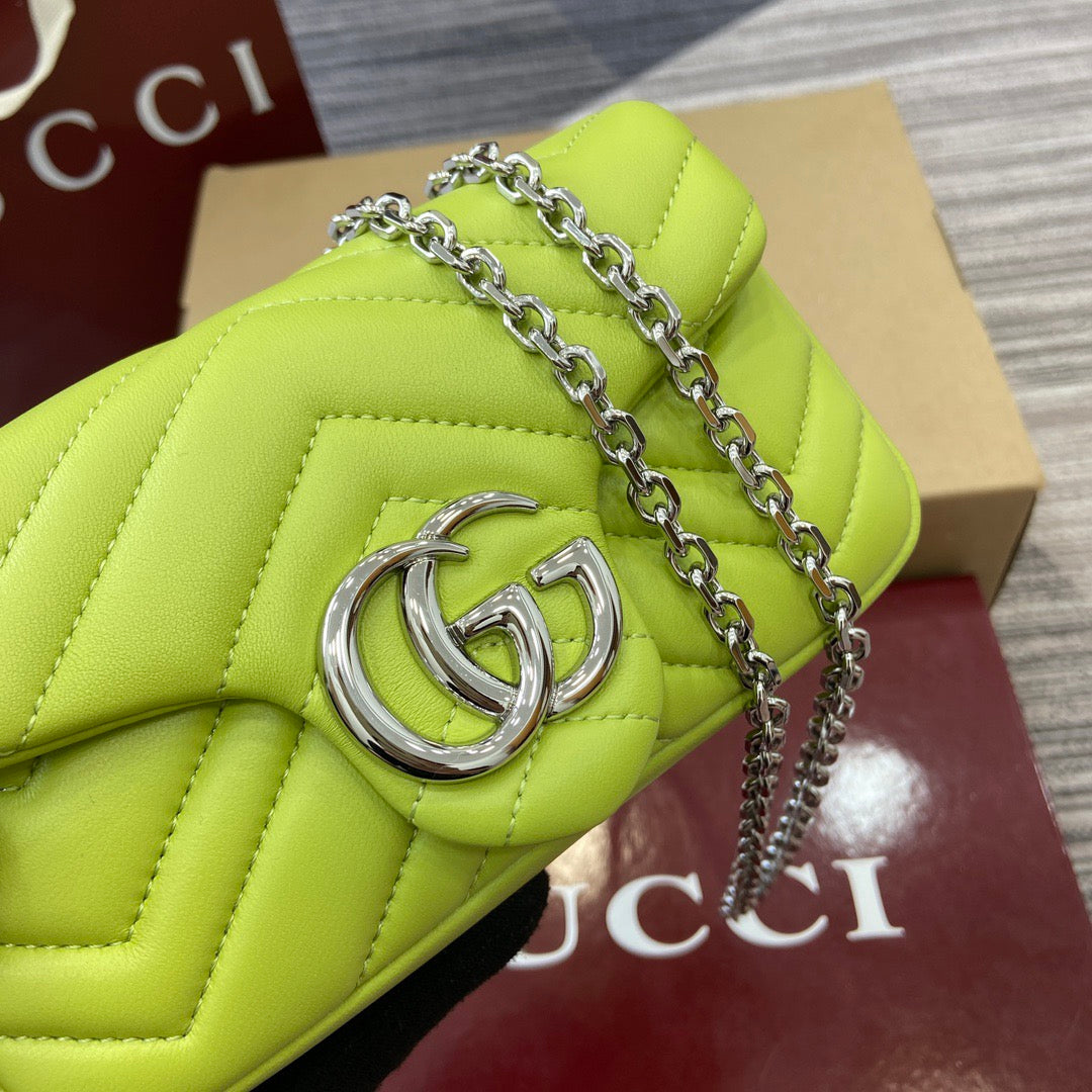 Mini Marmont Bag Bright Green Leather - Level 5