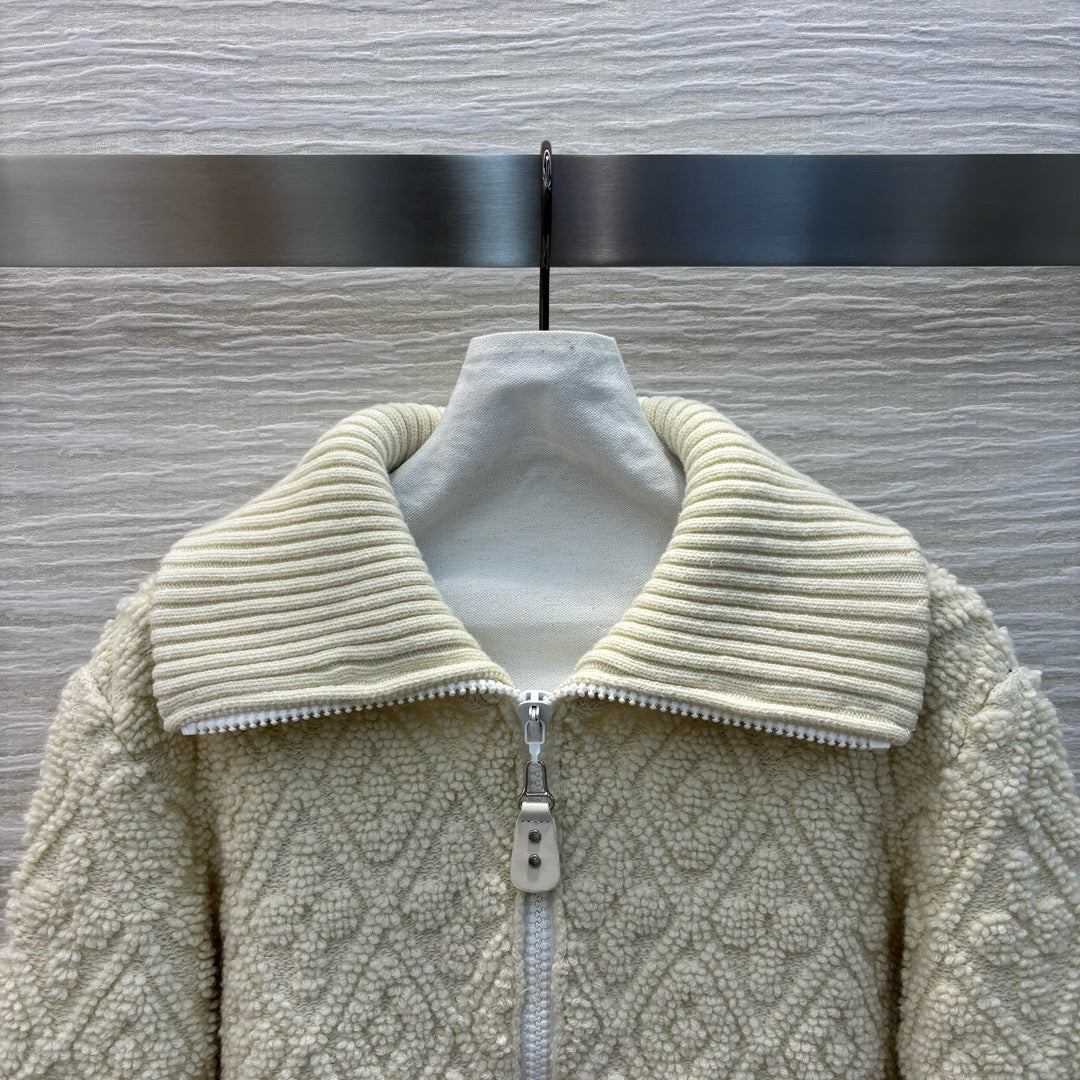 LV Knit Zip-Up Sweater