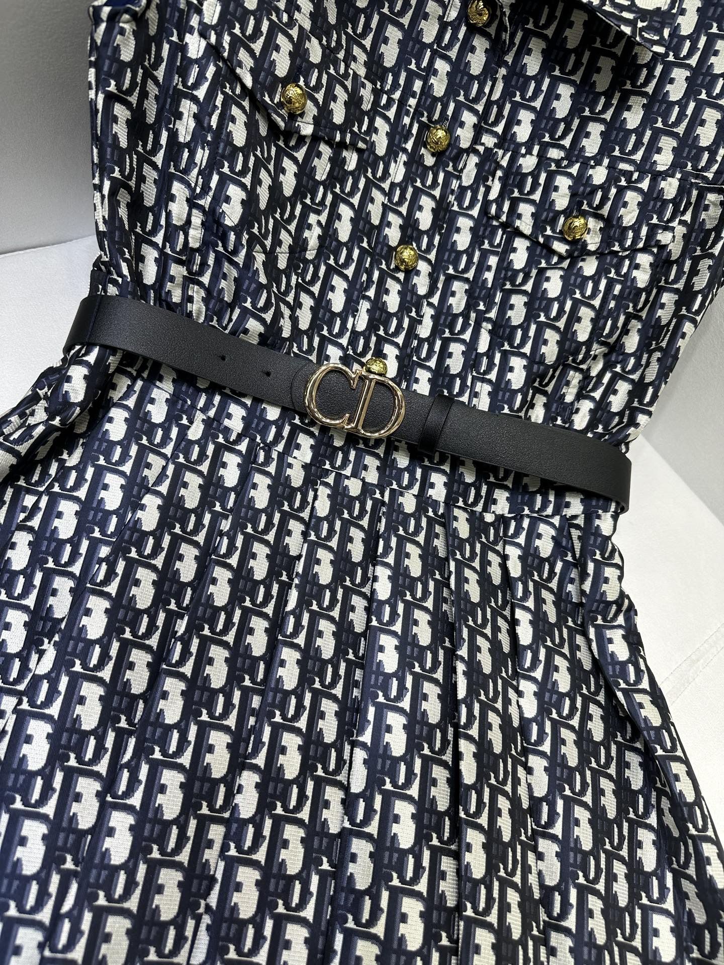 Belted Christian Oblique Dress