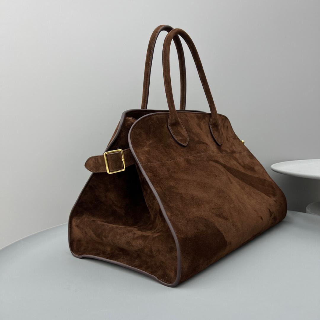 Margaux 15 Dark Brown Suede Tote Bag ROW - Level 5