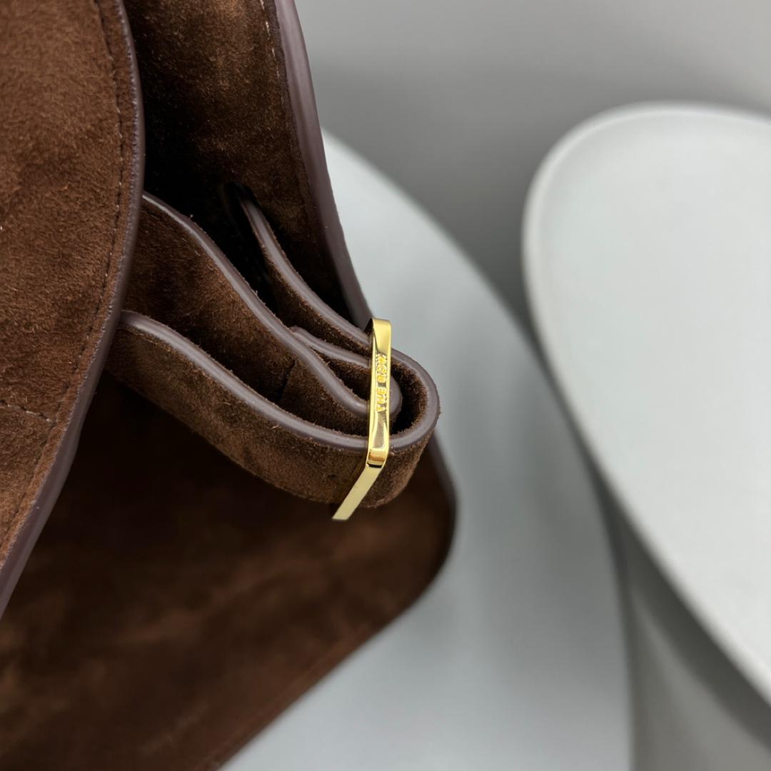 Margaux 15 Dark Brown Suede Tote Bag ROW - Level 5