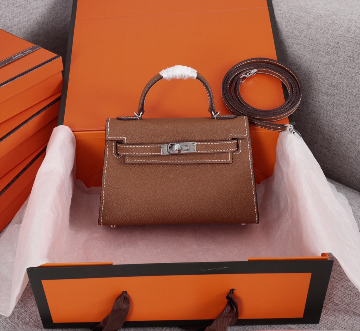 Mini Kelly Leather Bag - Level 3