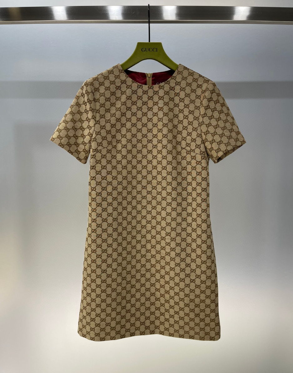 Belted GG Canvas Dress