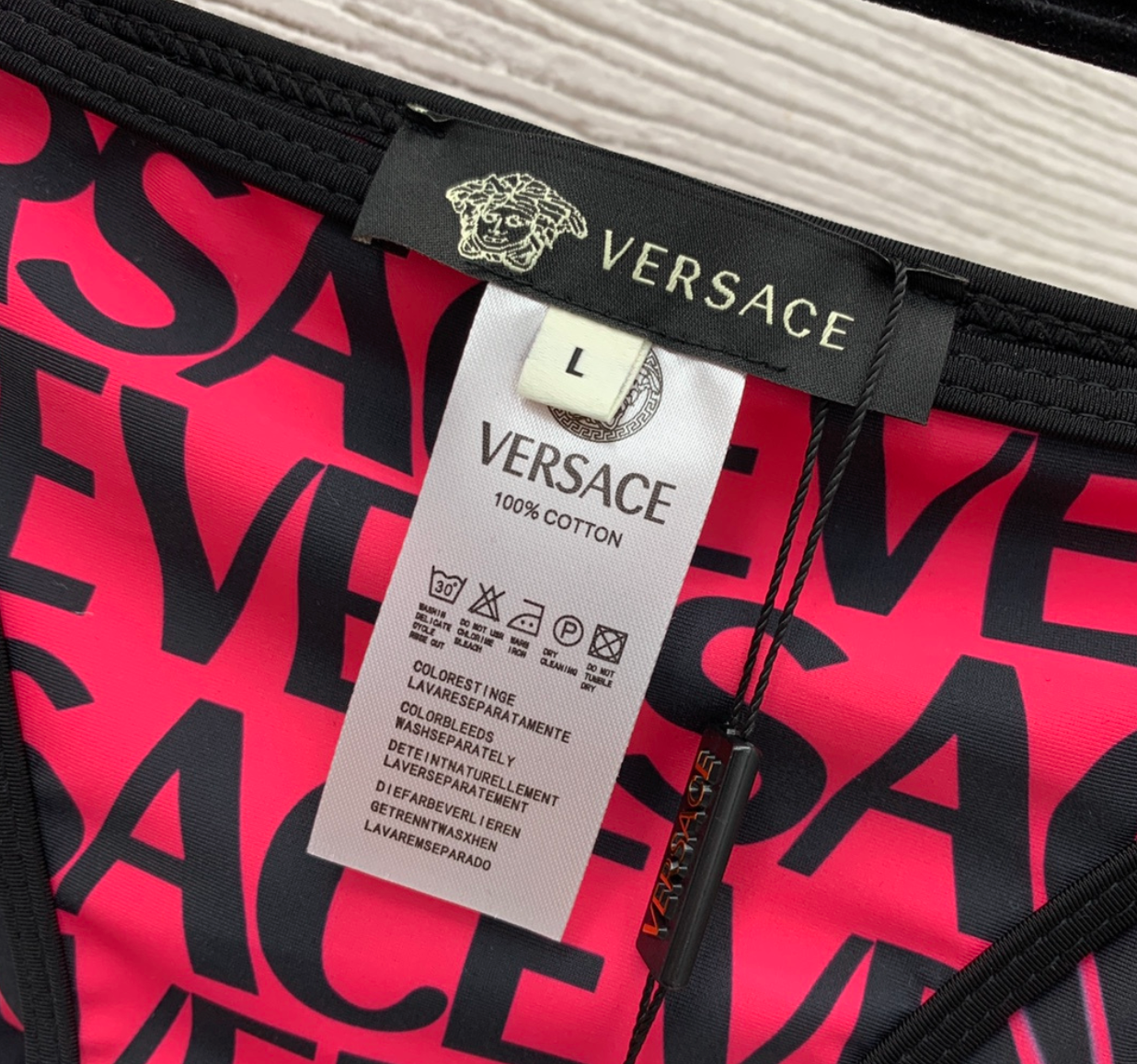 Hot Pink & Black Lettered Bikini