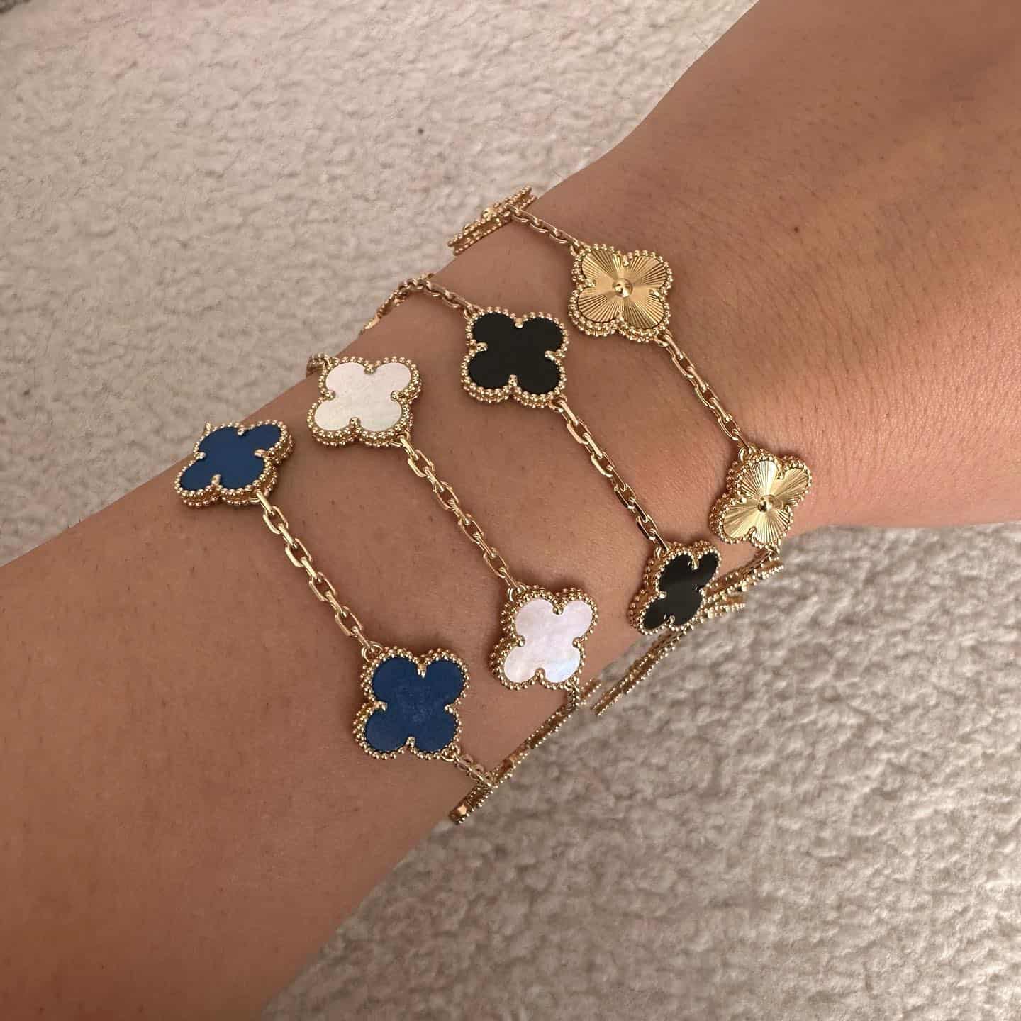 5-Clover Bracelet - Blue