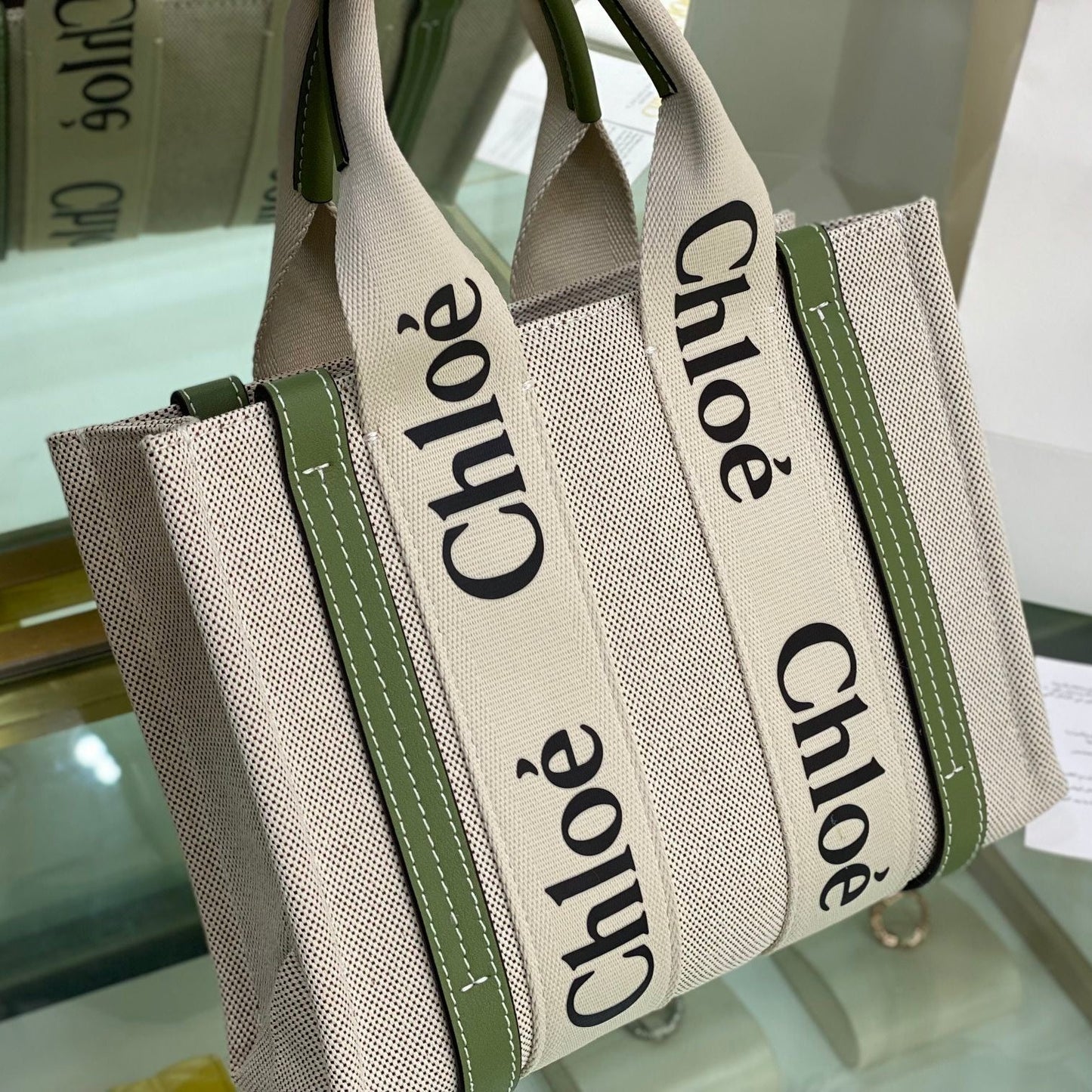 Small Woody Tote Green - Level 5