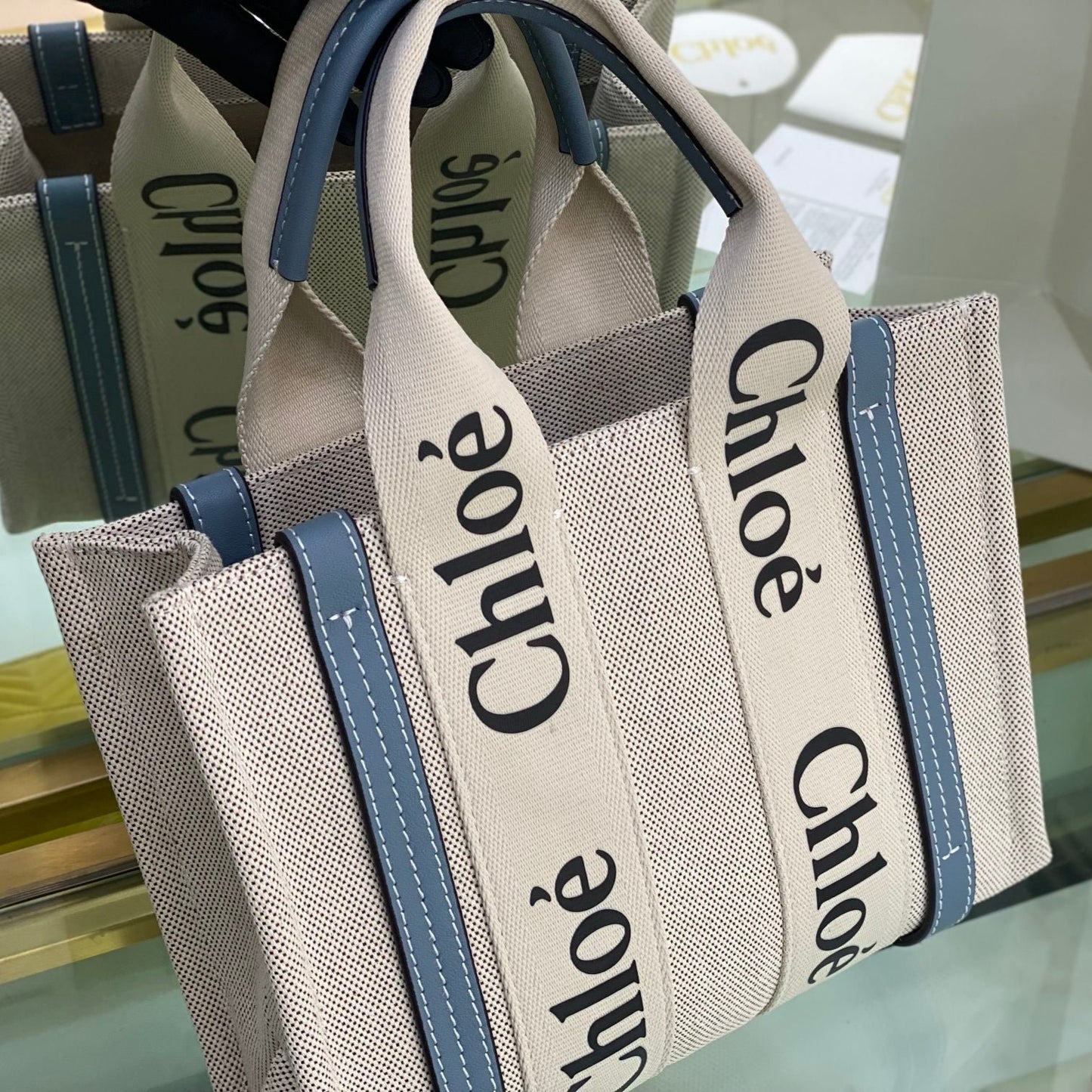 Small Woody Tote Light Blue - Level 5
