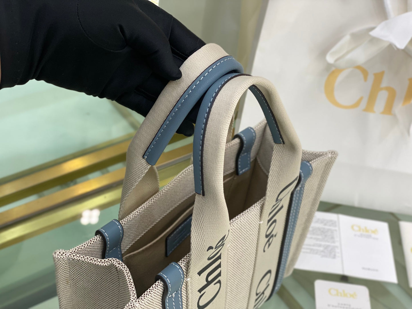 Small Woody Tote Light Blue - Level 5
