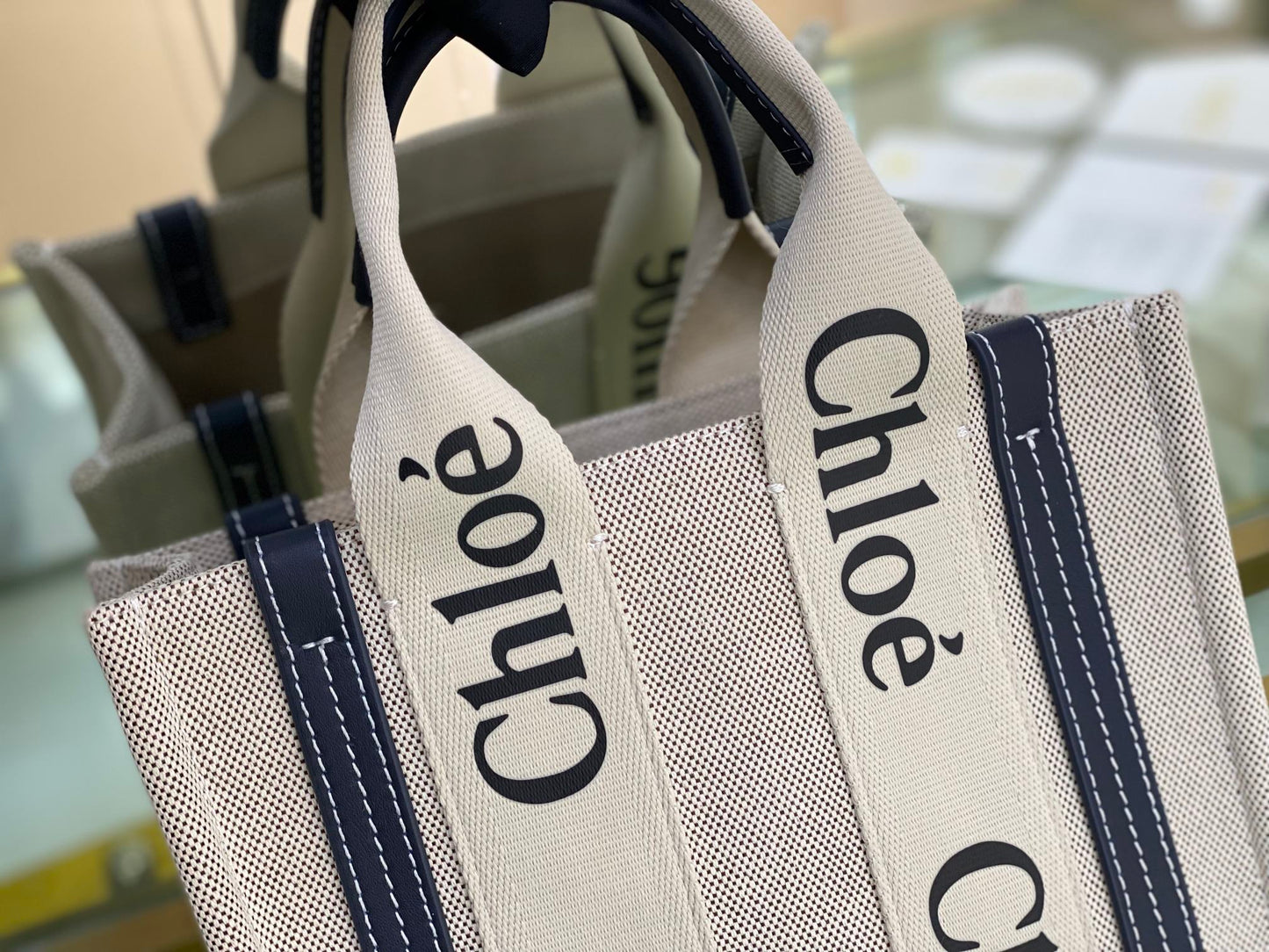 Small Woody Tote Navy Blue - Level 5