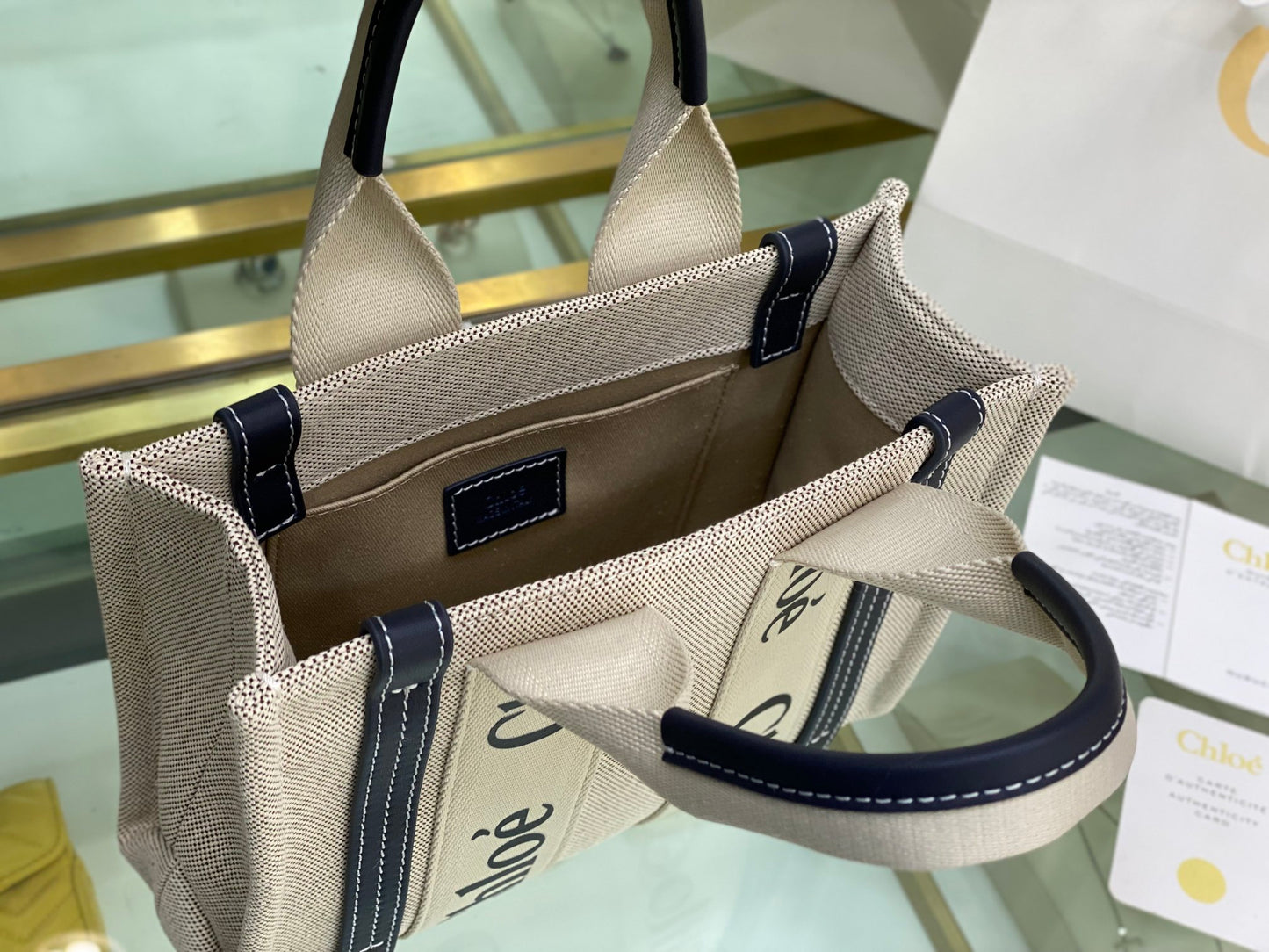 Small Woody Tote Navy Blue - Level 5
