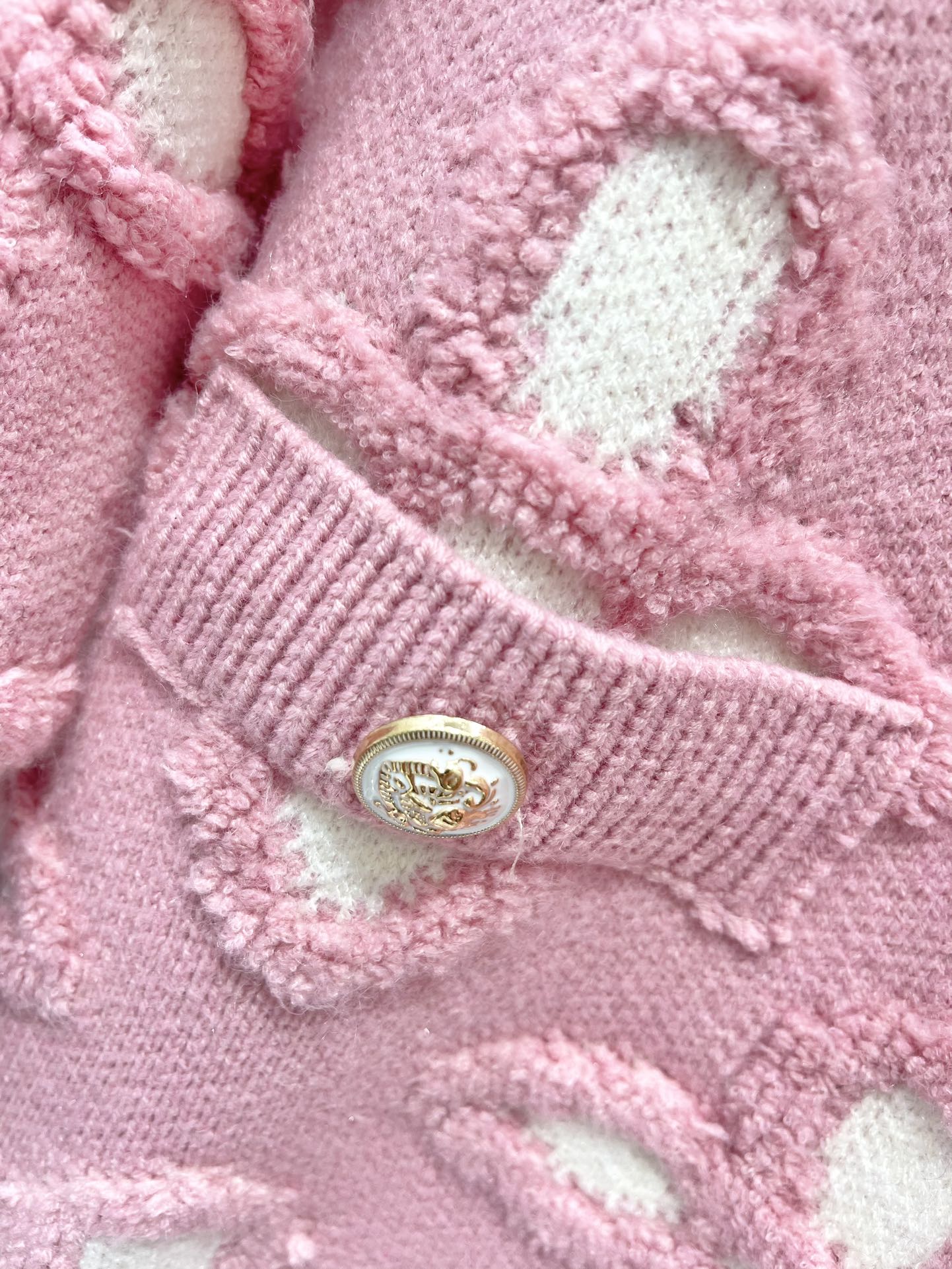 LV Knit Button Sweater