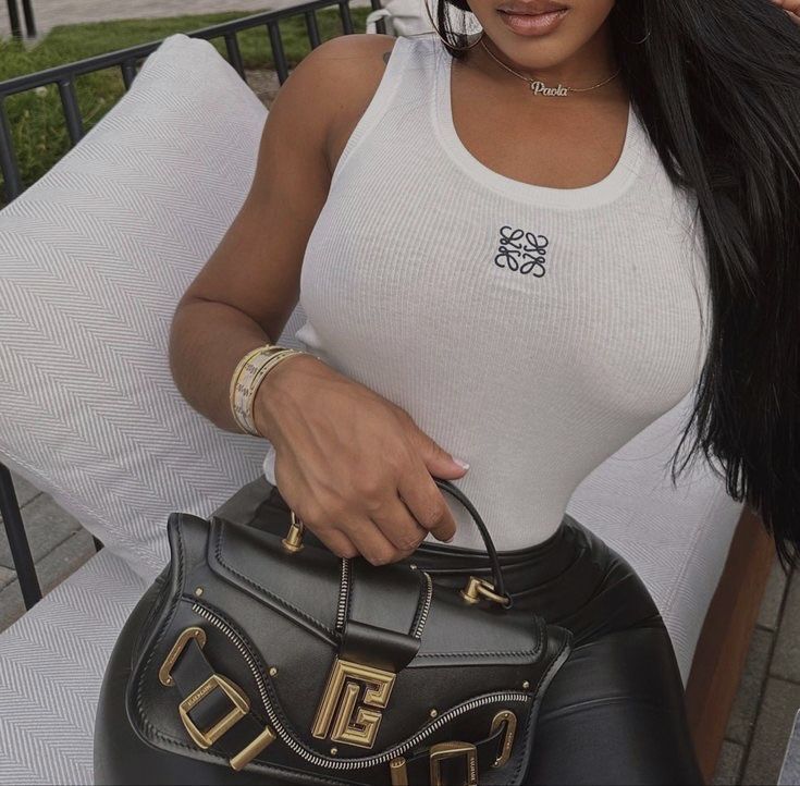 Embroidered Ribbed Cotton Tank Top