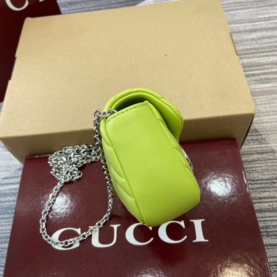 Mini Marmont Bag Bright Green Leather - Level 5