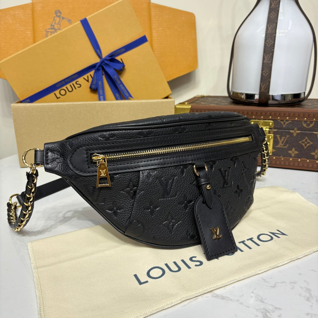 High Rise PM Bumbag Black Empreinte Leather - Level 5