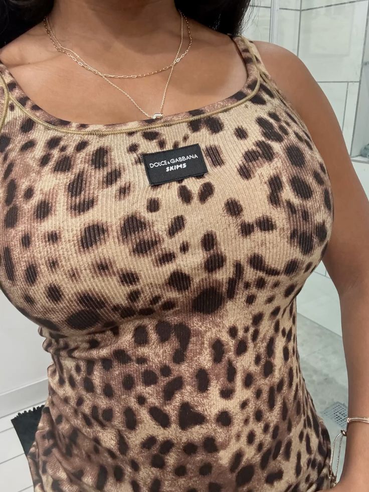 Leopard Knit Tank Top