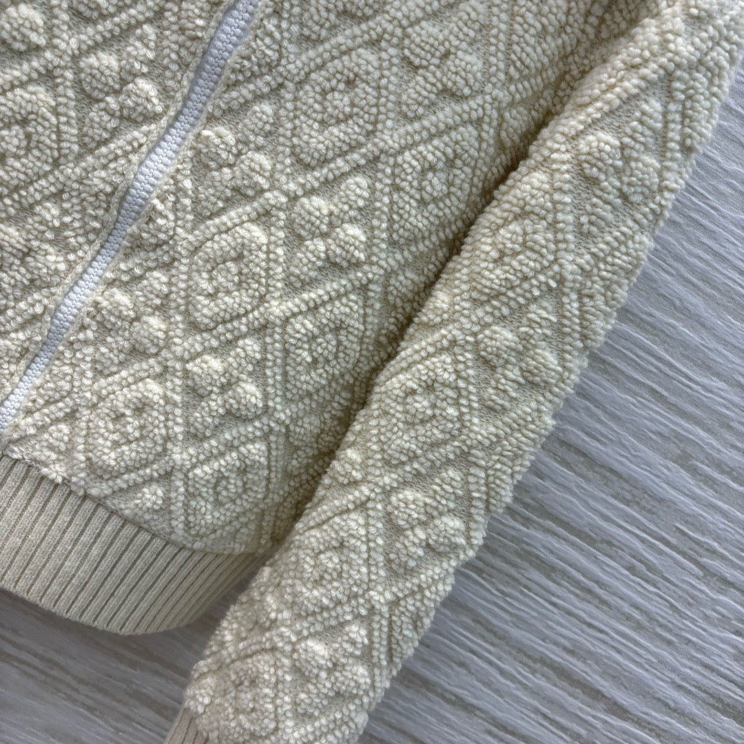 LV Knit Zip-Up Sweater