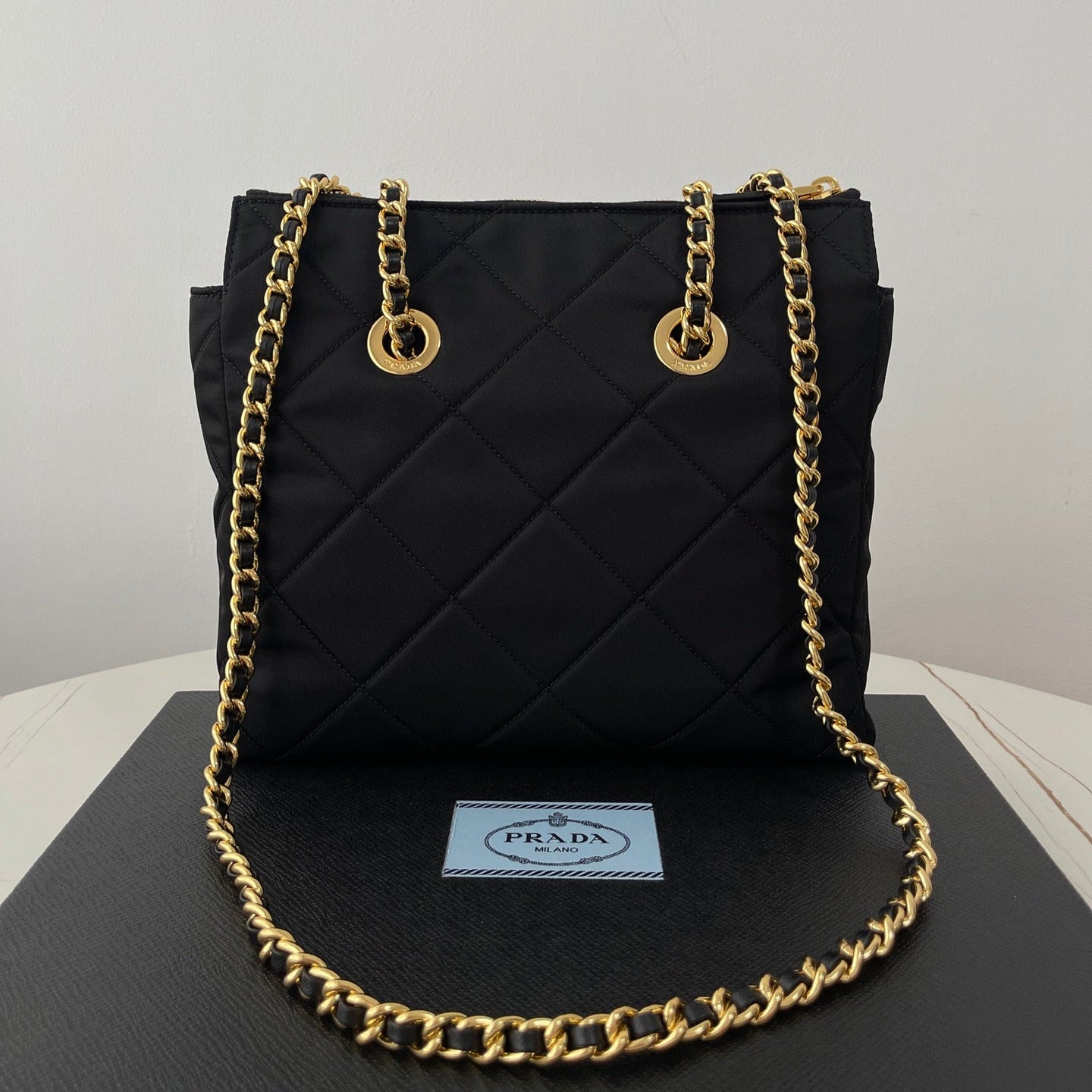 Nylon Re-Edition Chain Tote Bag - Level 5
