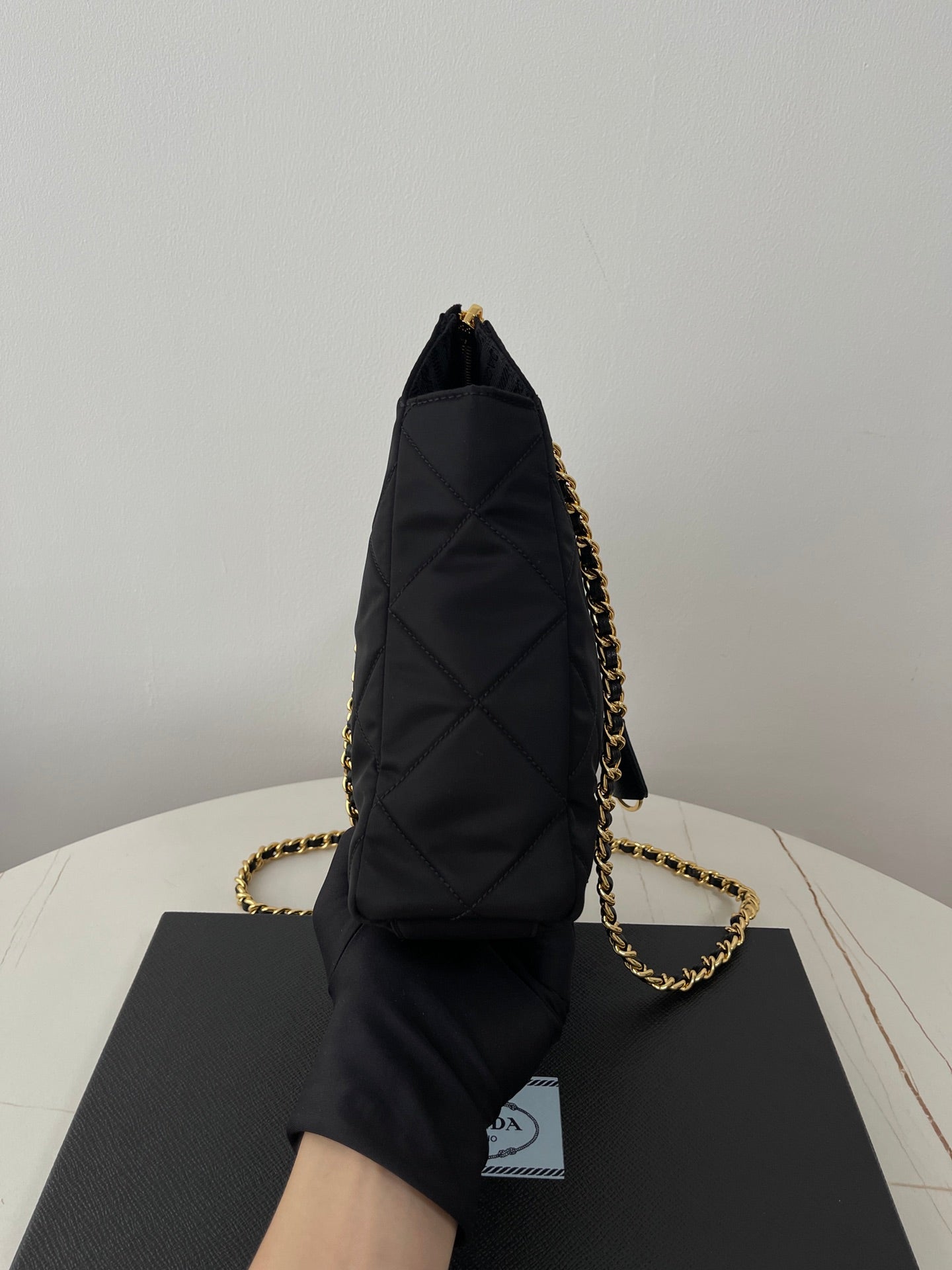 Nylon Re-Edition Chain Tote Bag - Level 5