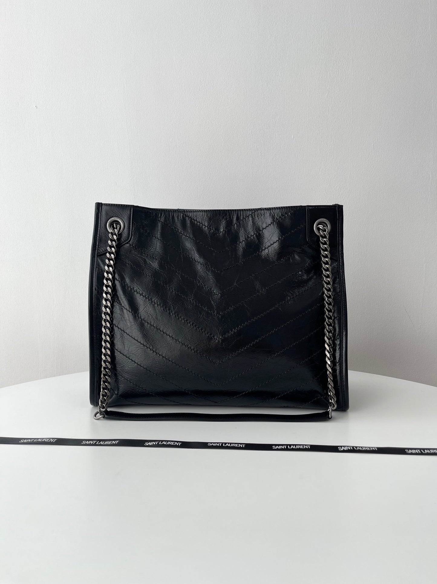 Black Leather Niki Tote Bag - Level 5