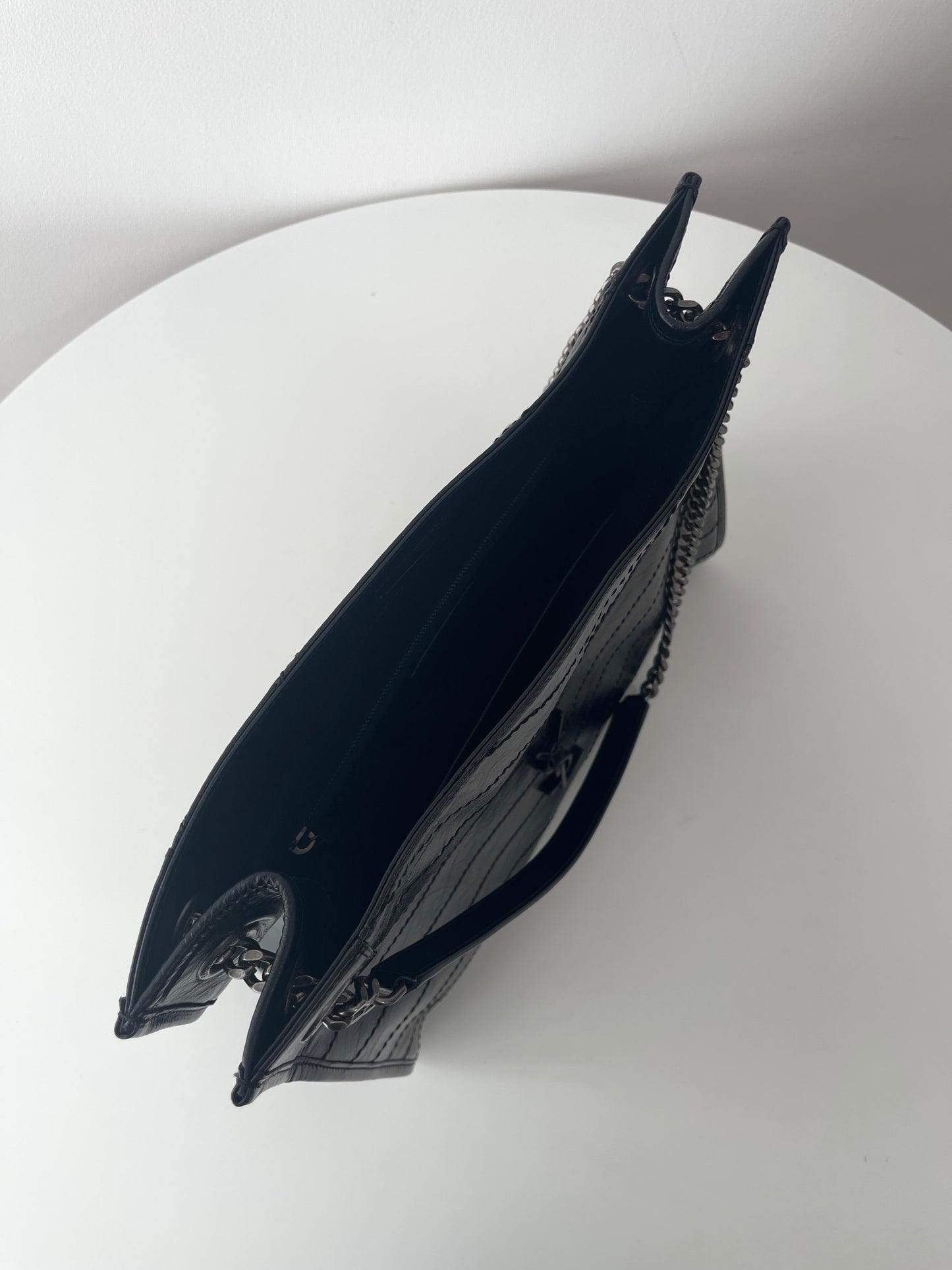 Black Leather Niki Tote Bag - Level 5