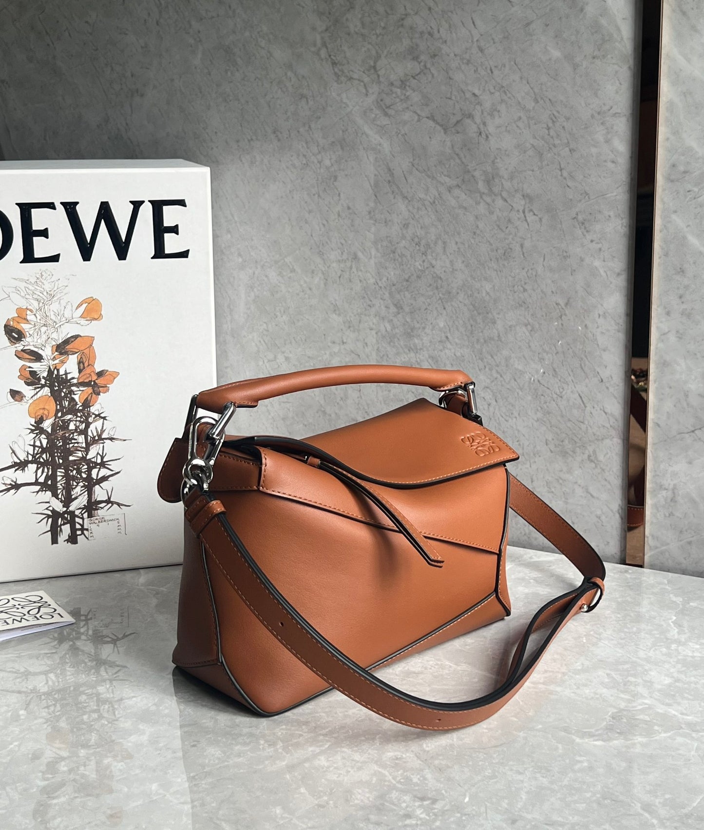 Small Brown Leather Puzzle Bag - Level 5