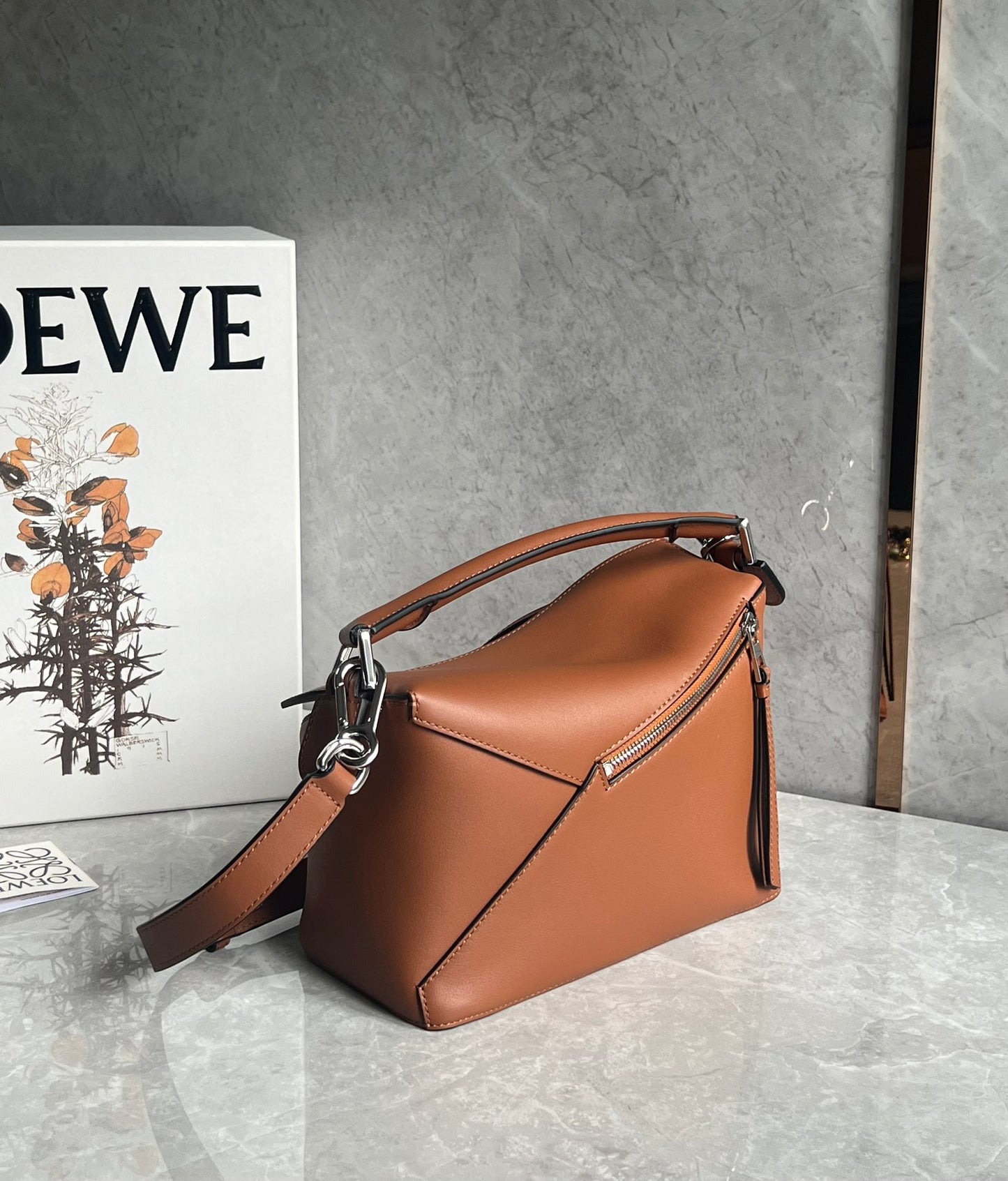 Small Brown Leather Puzzle Bag - Level 5
