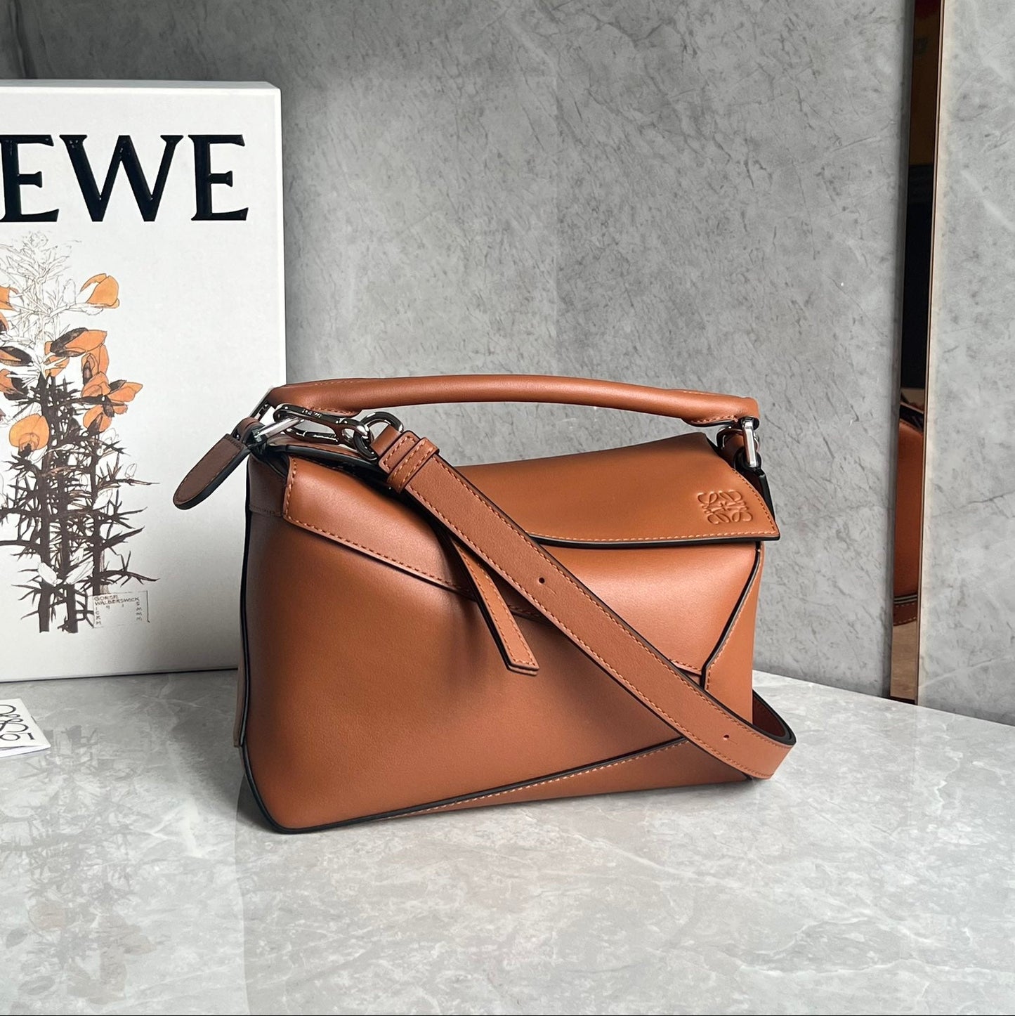 Small Brown Leather Puzzle Bag - Level 5