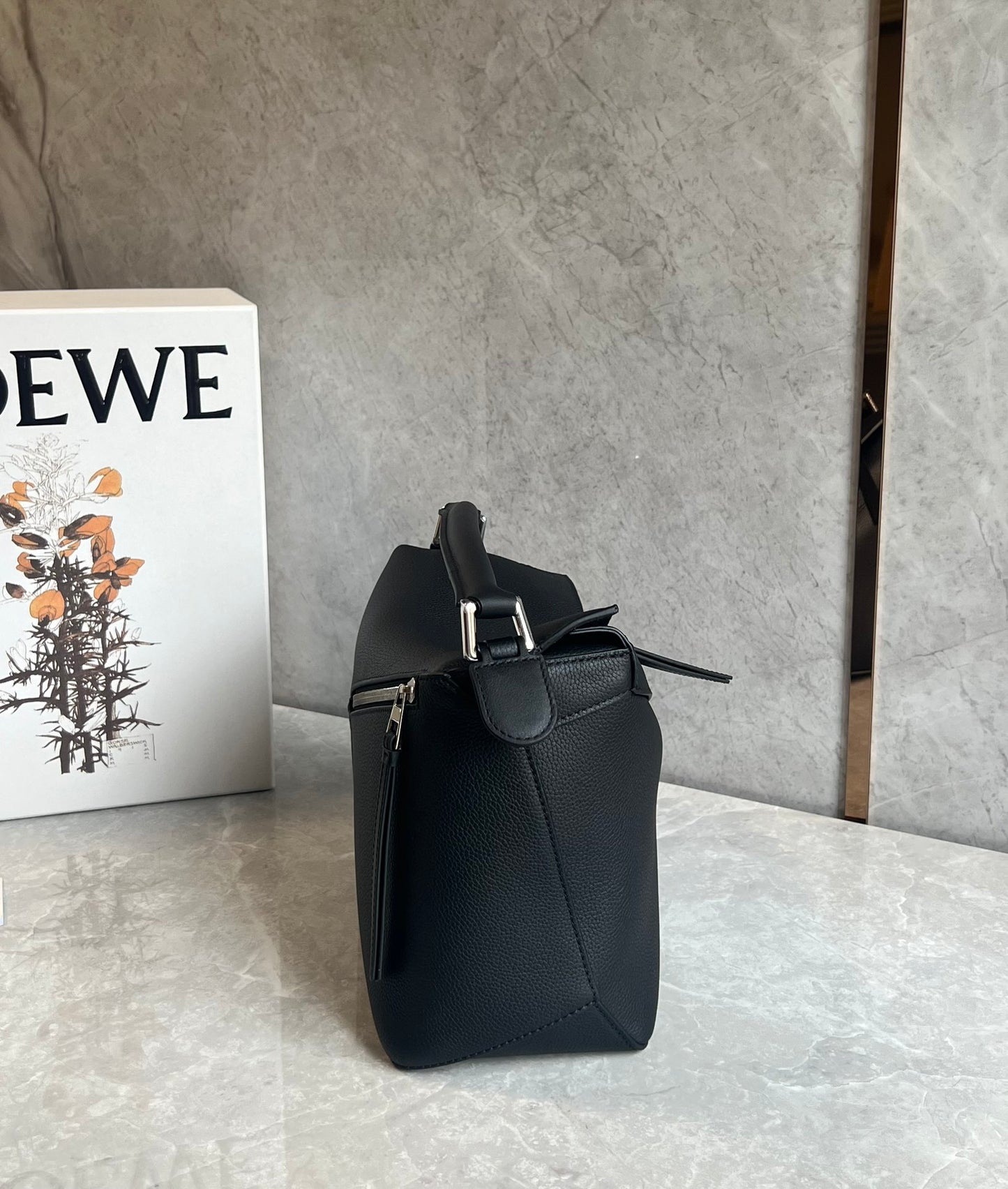Medium Black Leather Puzzle Bag - Level 5