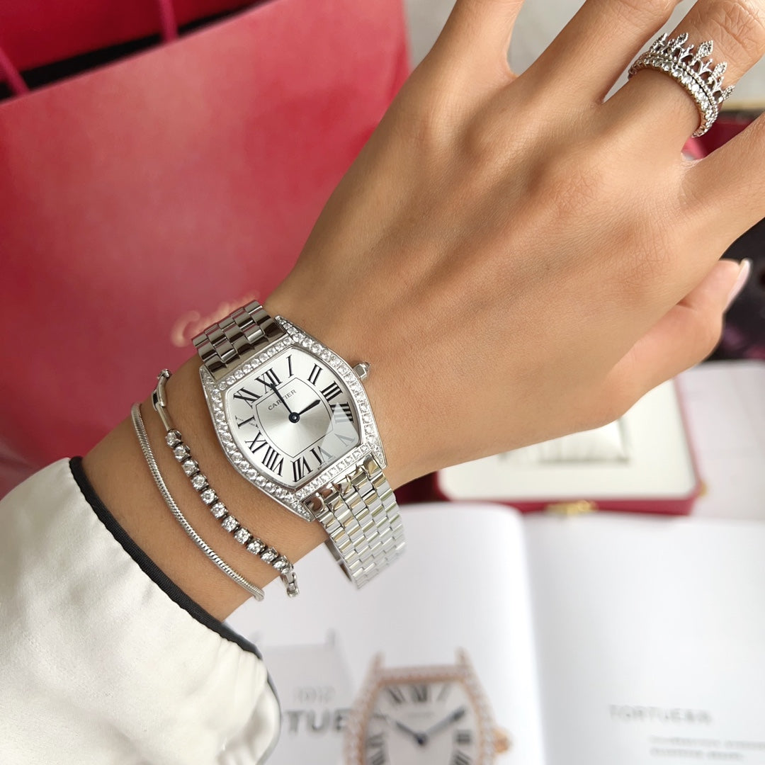 Tortue Ladies Watch Crystal Bezel Silver CTR - Level 3