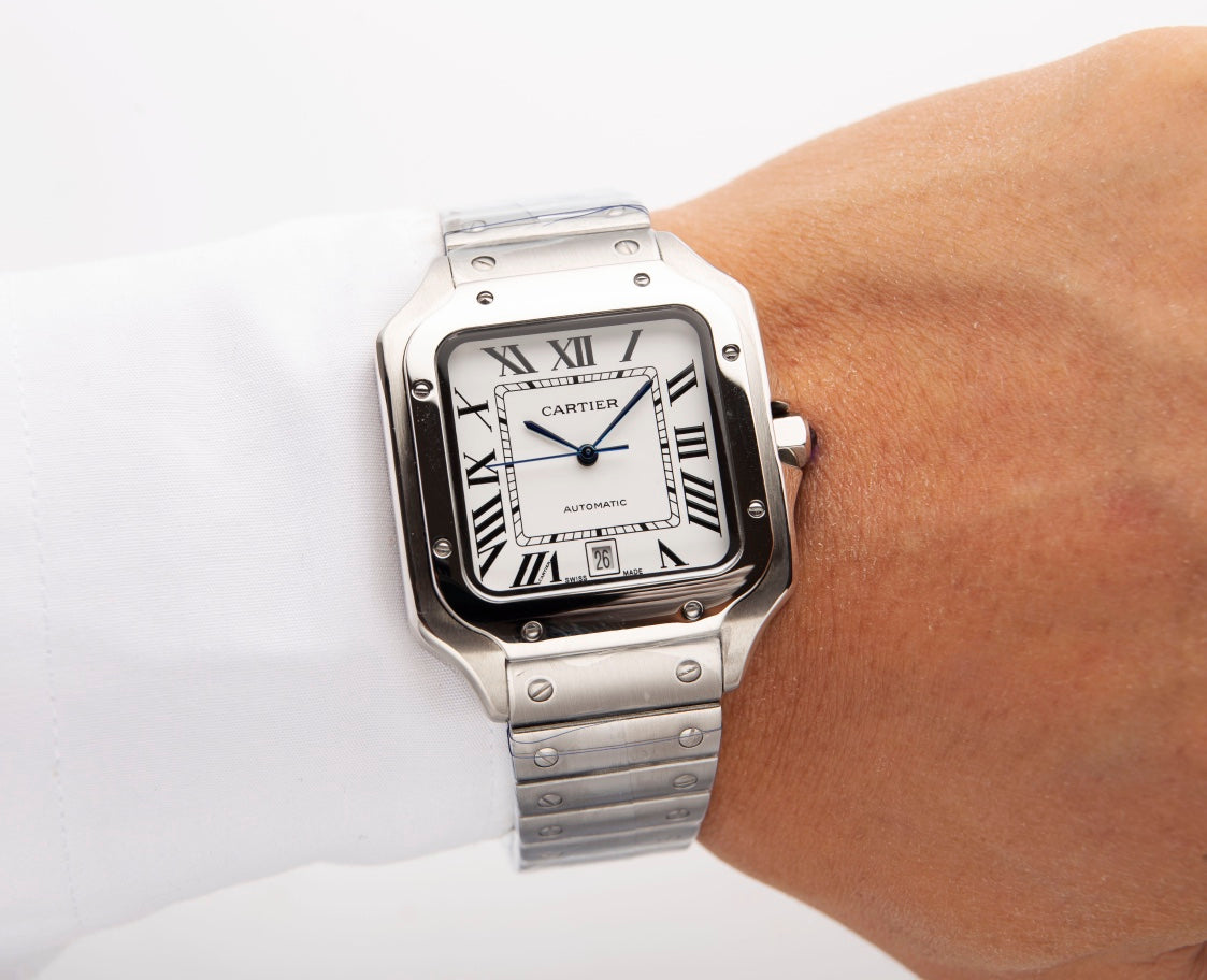 Santos Steel Watch Silver 39mm CTR - Level 3