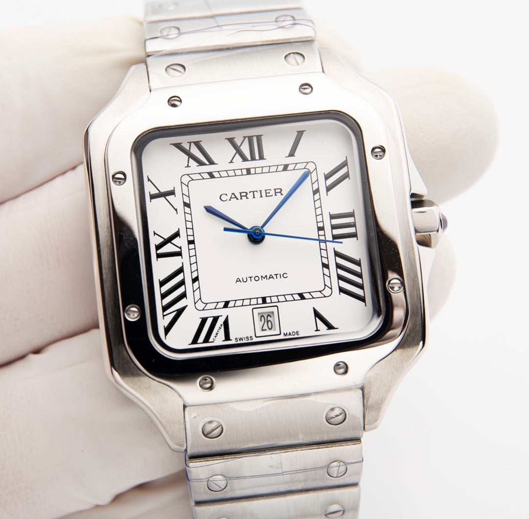 Santos Steel Watch Silver 39mm CTR - Level 3