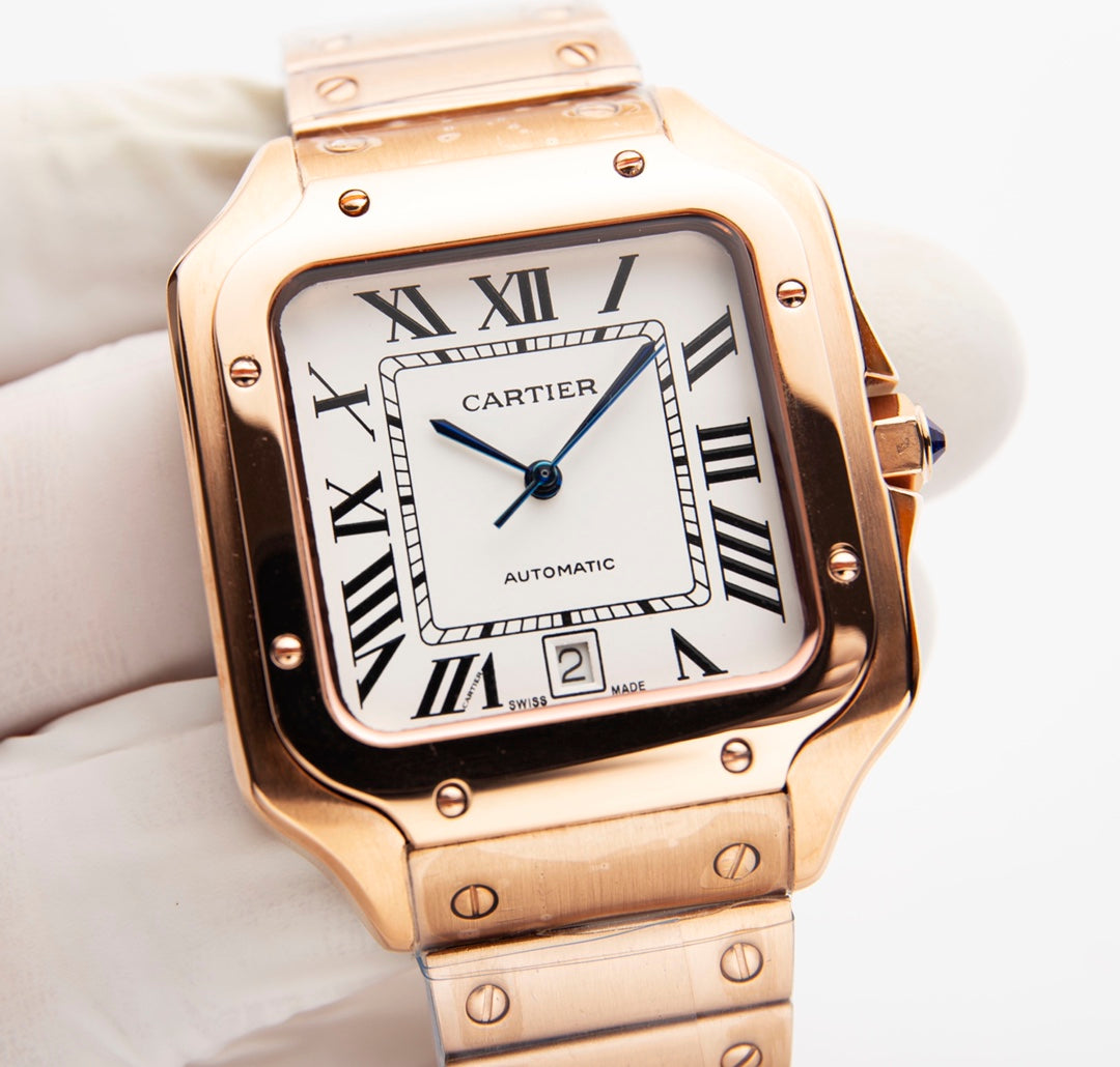 Santos Steel Watch Rose Gold 39mm CTR - Level 3