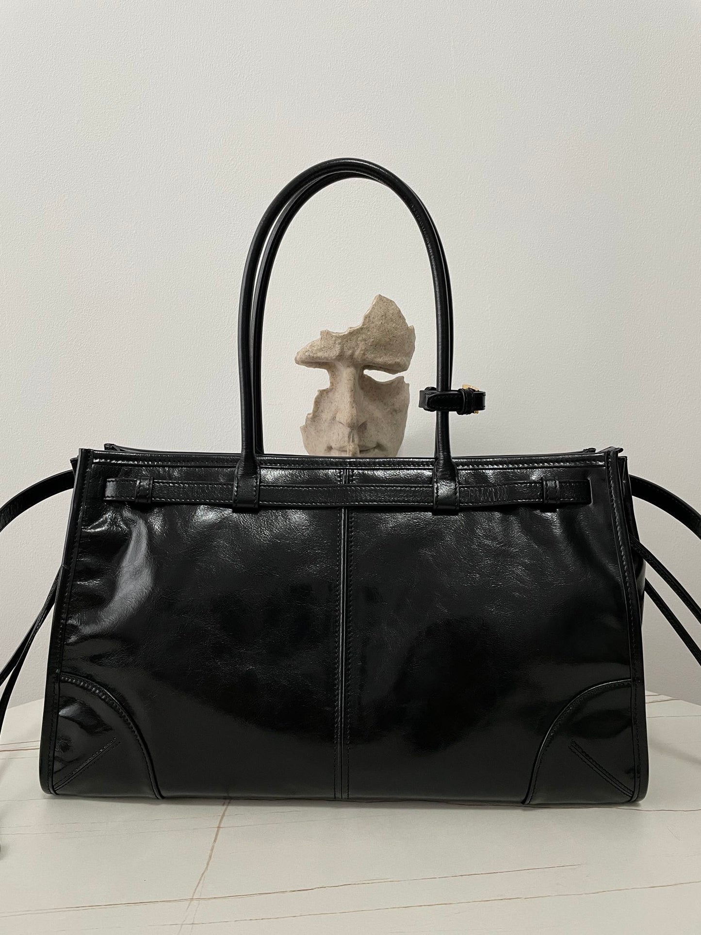 Bonnie Large Leather Bag Black - Level 5