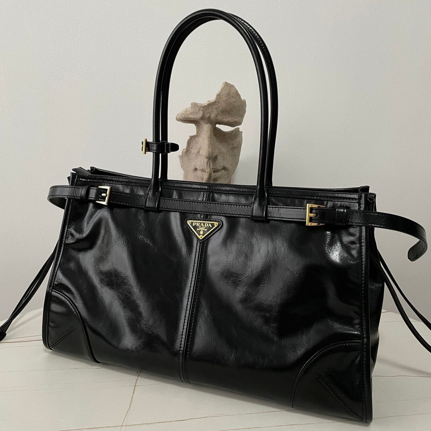Bonnie Large Leather Bag Black - Level 5