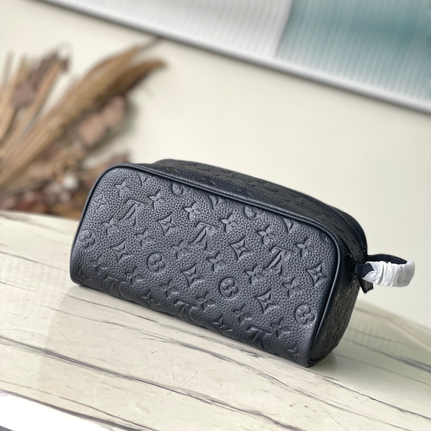 Black Empreinte Leather Dopp Kit - Level 4