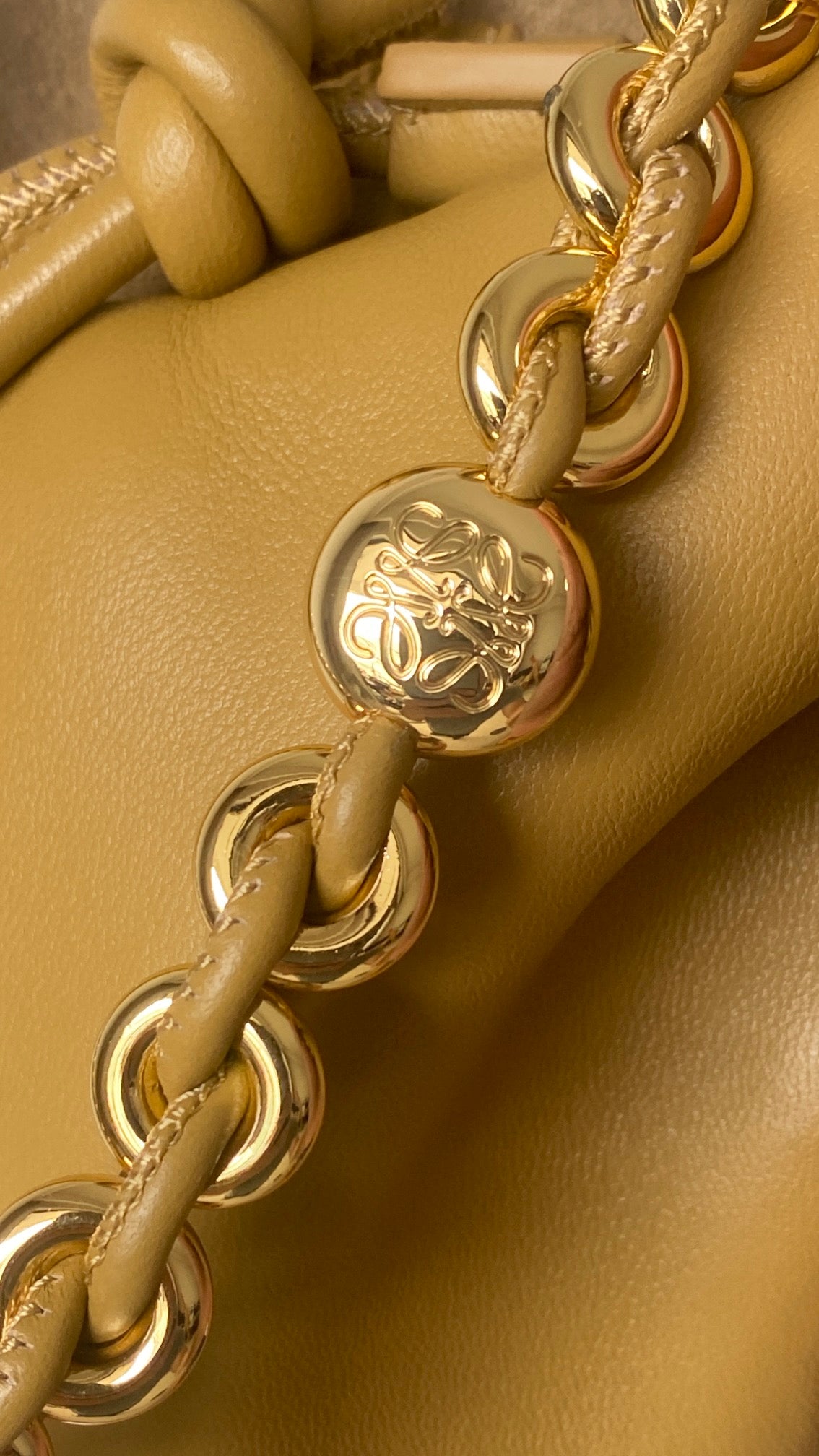 Flamenco Purse Bucket Bag Yellow Leather LOW - Level 5