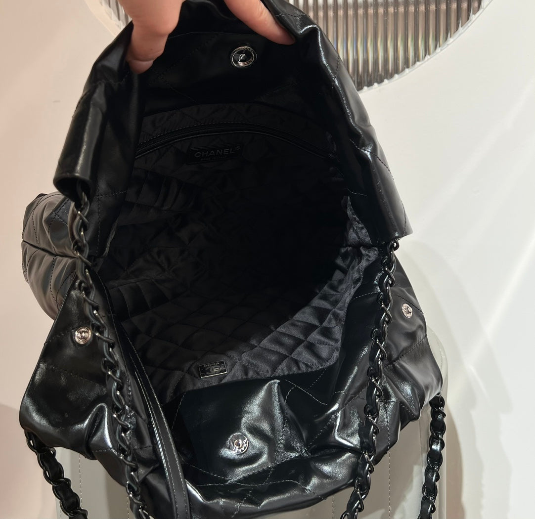 22 Bag Small Black & Black Lambskin Leather - Level X