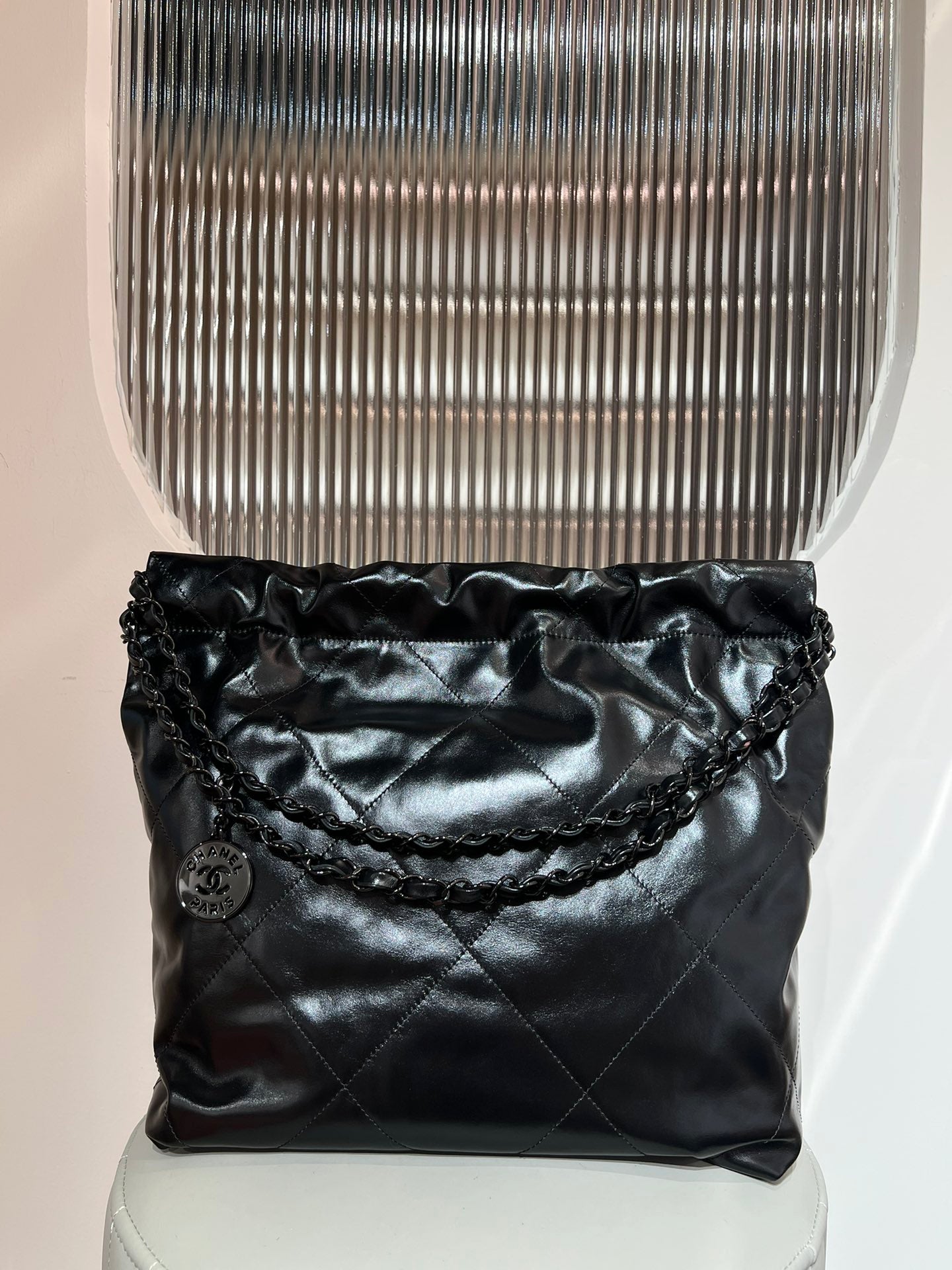 22 Bag Small Black & Black Lambskin Leather - Level X