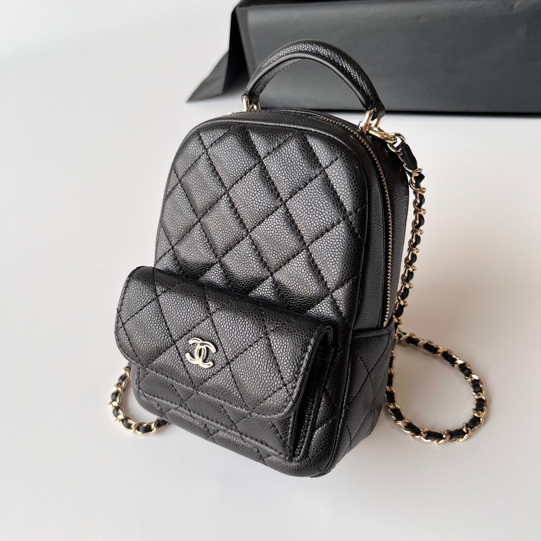 Caviar Leather Top Handle Mini Backpack CNL - Level X