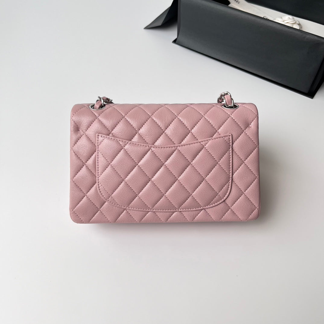 Rose Pink Caviar Leather Small Flap Bag CNL - Level X