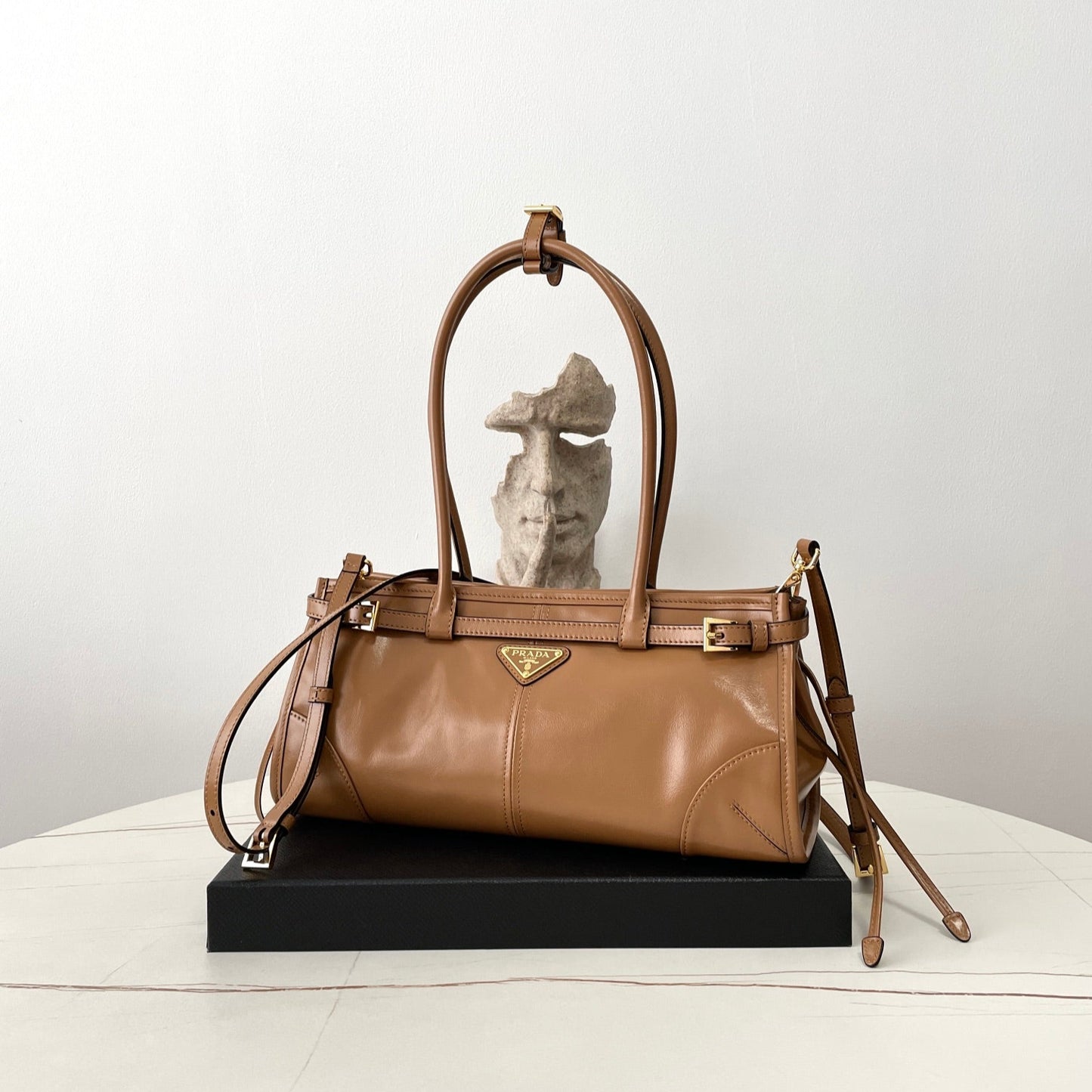 Bonnie Medium Leather Bag Brown - Level 5